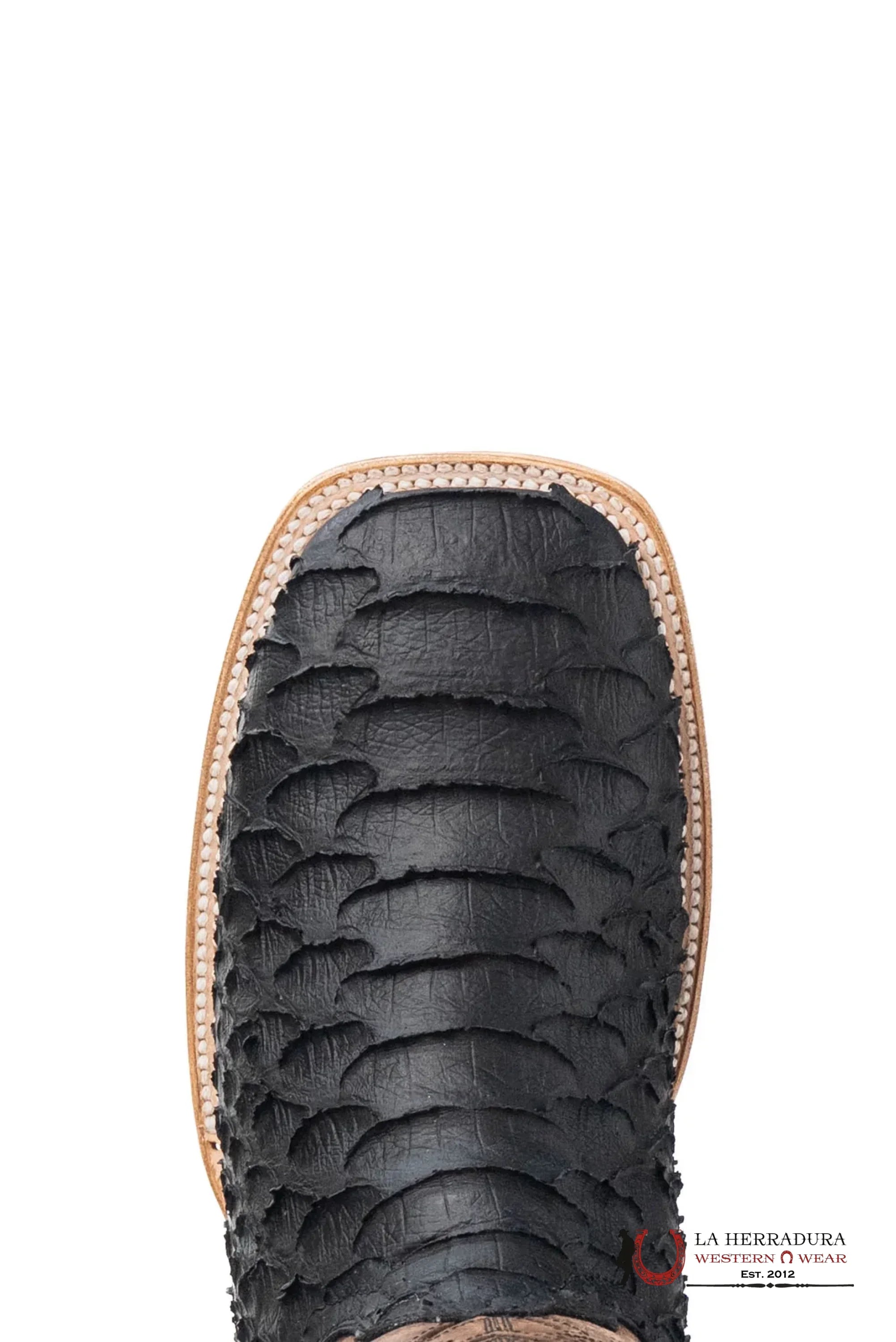 ROCKEM CLON PYTHON MATTE BLACK *BROWN TUBE* SQ. TOE BOOT BOTAS HOMBRES