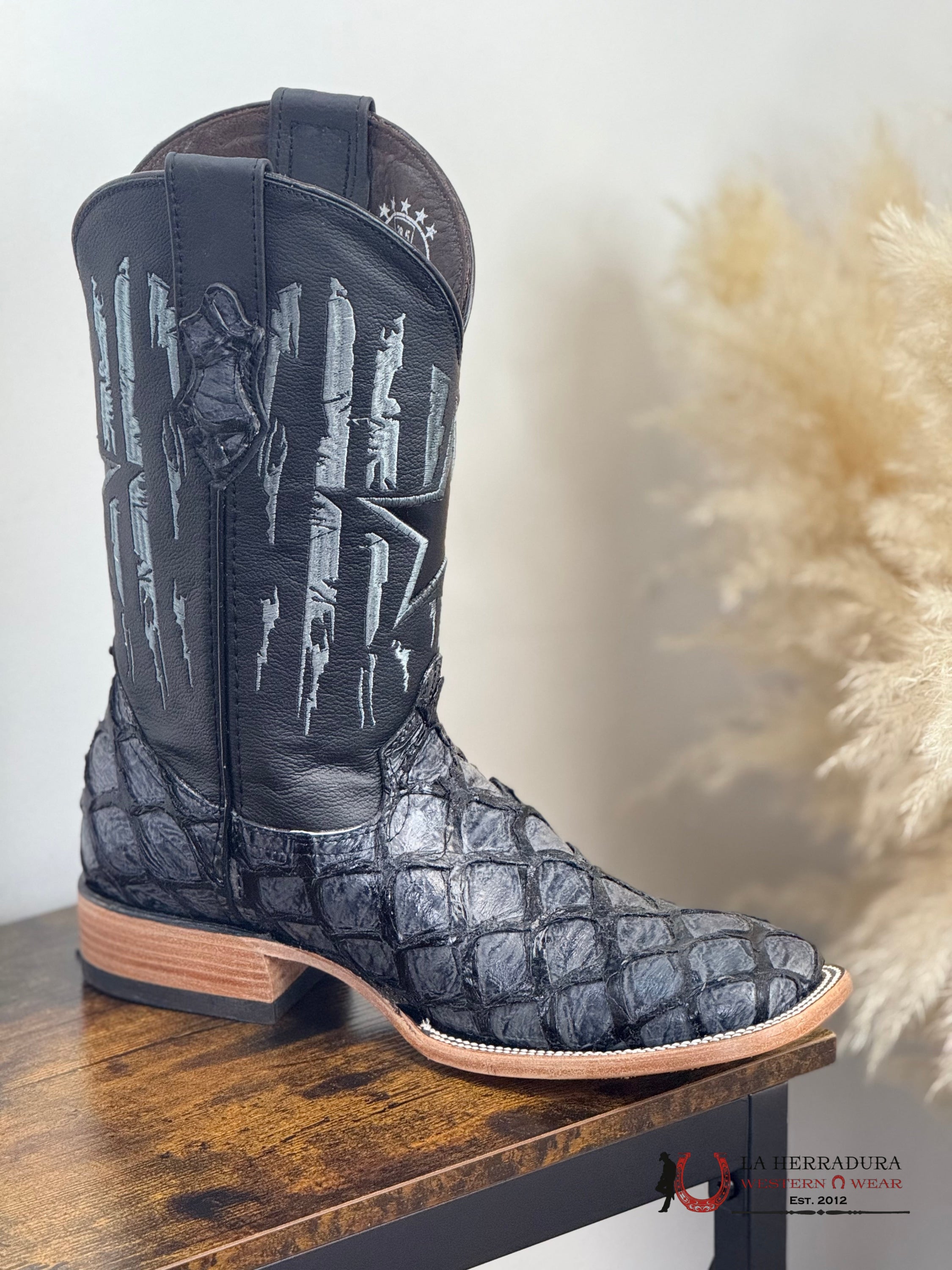 ROCKEM CLON FISH BOOT BLUEISH GREY SQ. TOE BOTAS HOMBRES