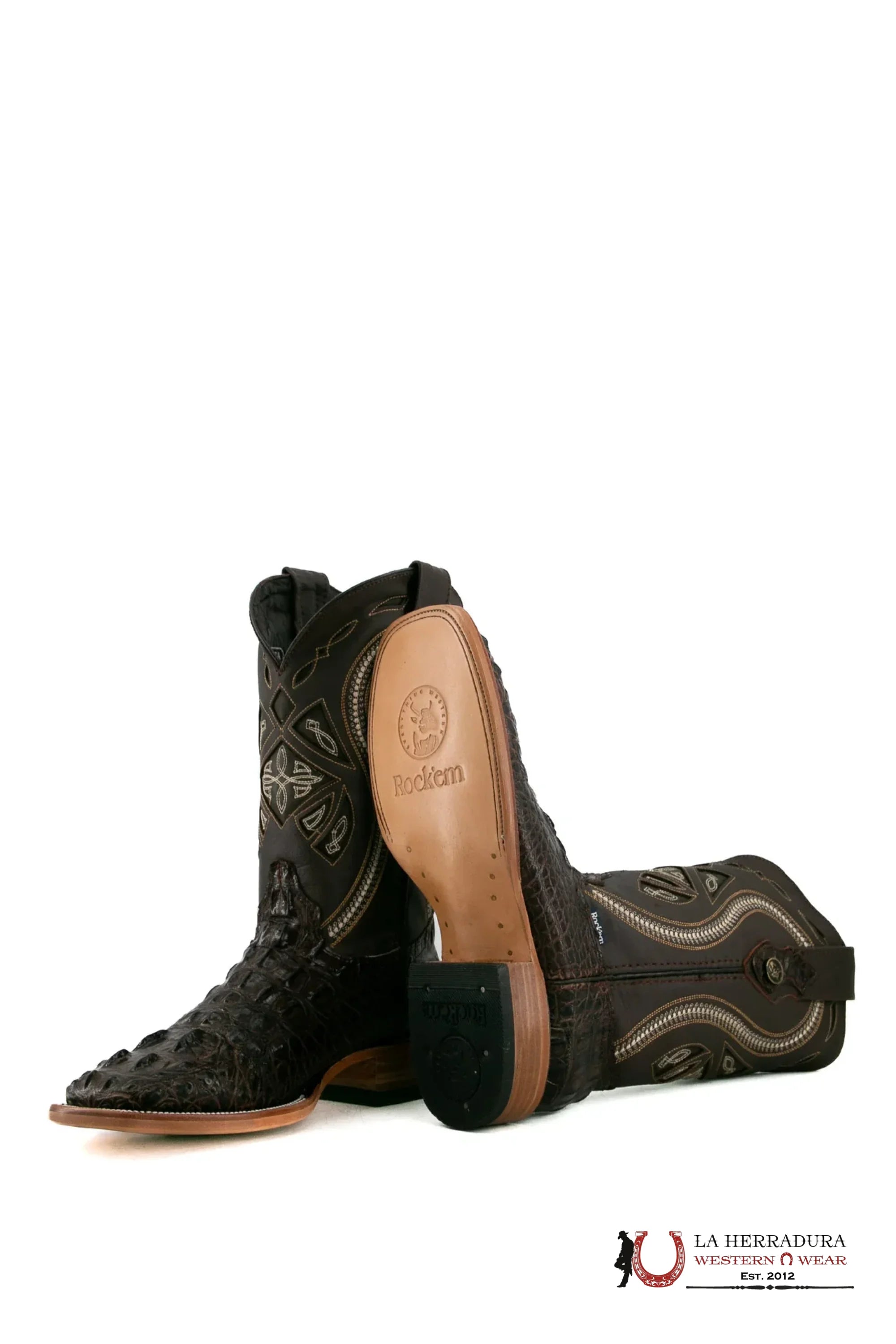 ROCKEM CLON NUCA BROWN SQ. TOE BOOT BOTAS HOMBRES