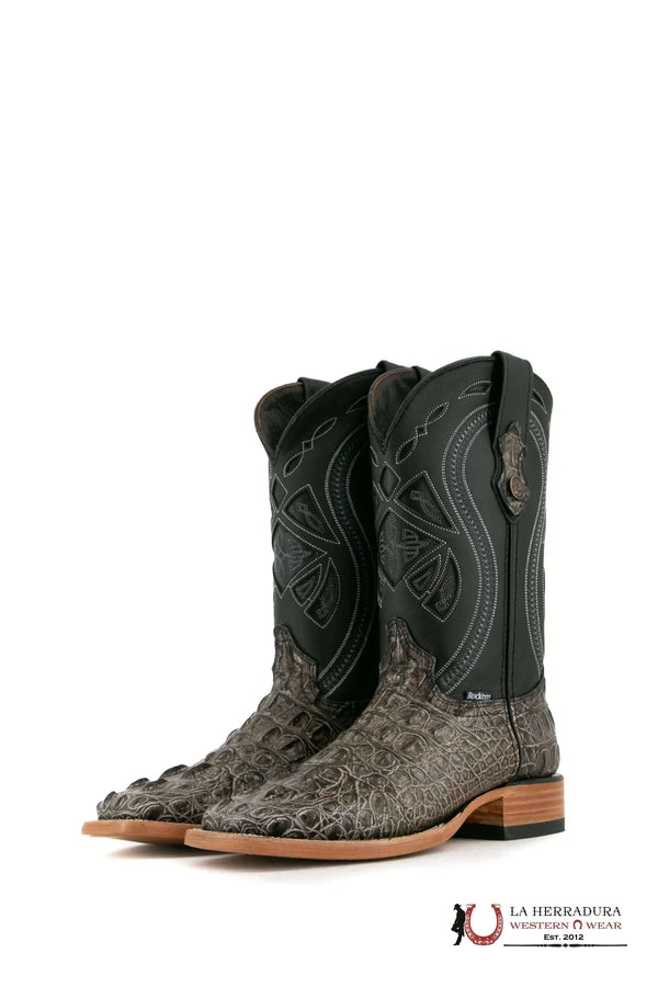 BOTA ROCKEM CLON NUCA GRIS NATURAL PUNTA CUADRADA