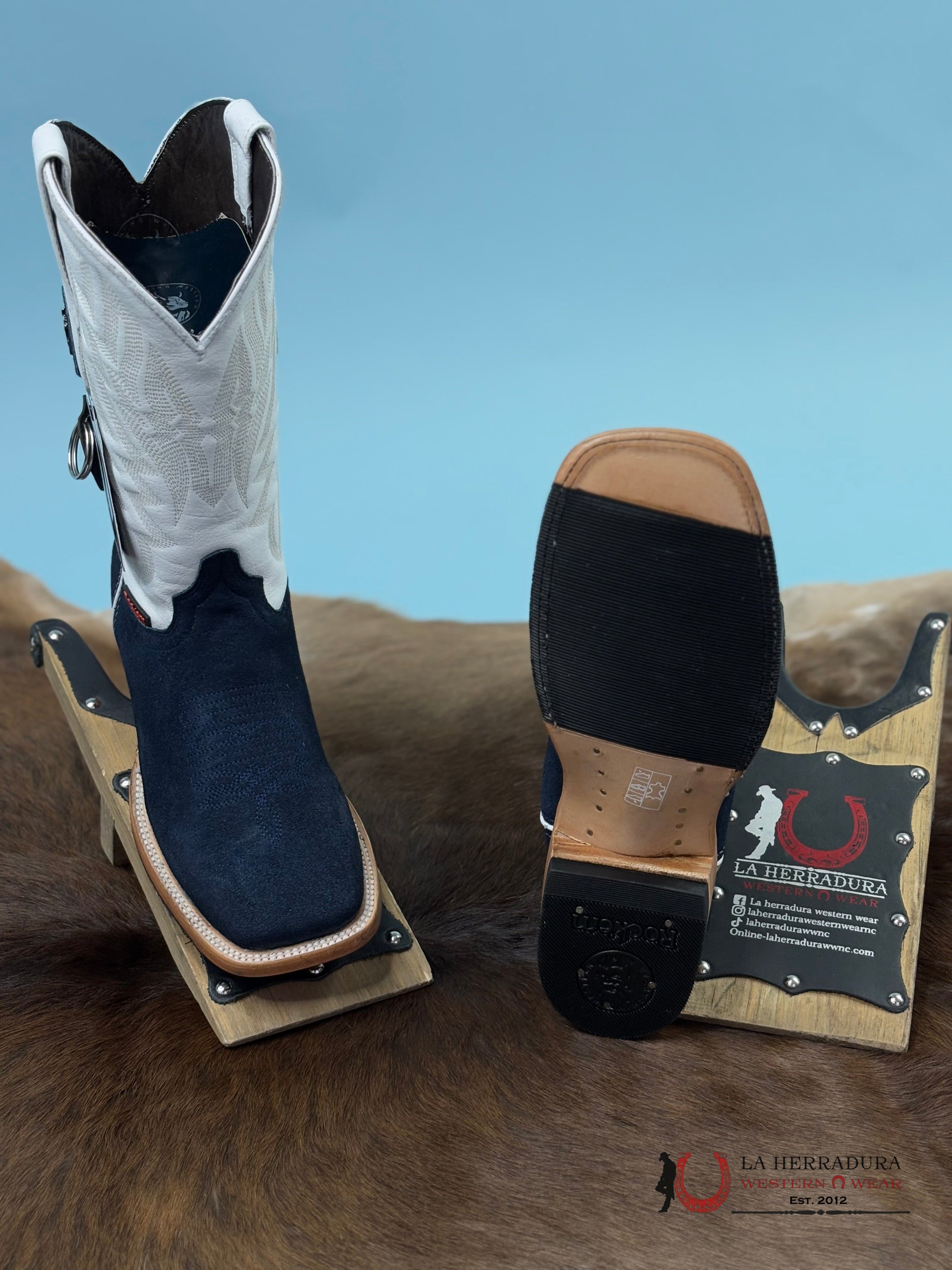 Men’s Rock’em Alpez Gamuza Azul Mezclilla Botas Hombres