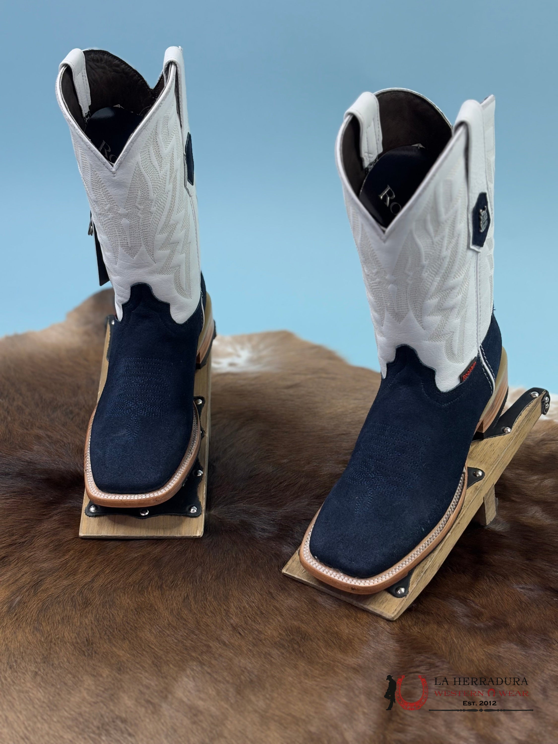 Men’s Rock’em Alpez Gamuza Azul Mezclilla Botas Hombres