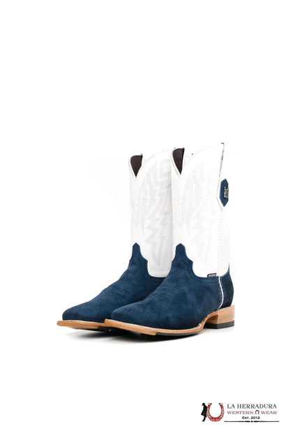 ROCKEM EST. ALPEZ BLUE SWADE SQ. TOE BOOT ANTE AZUL DENIM