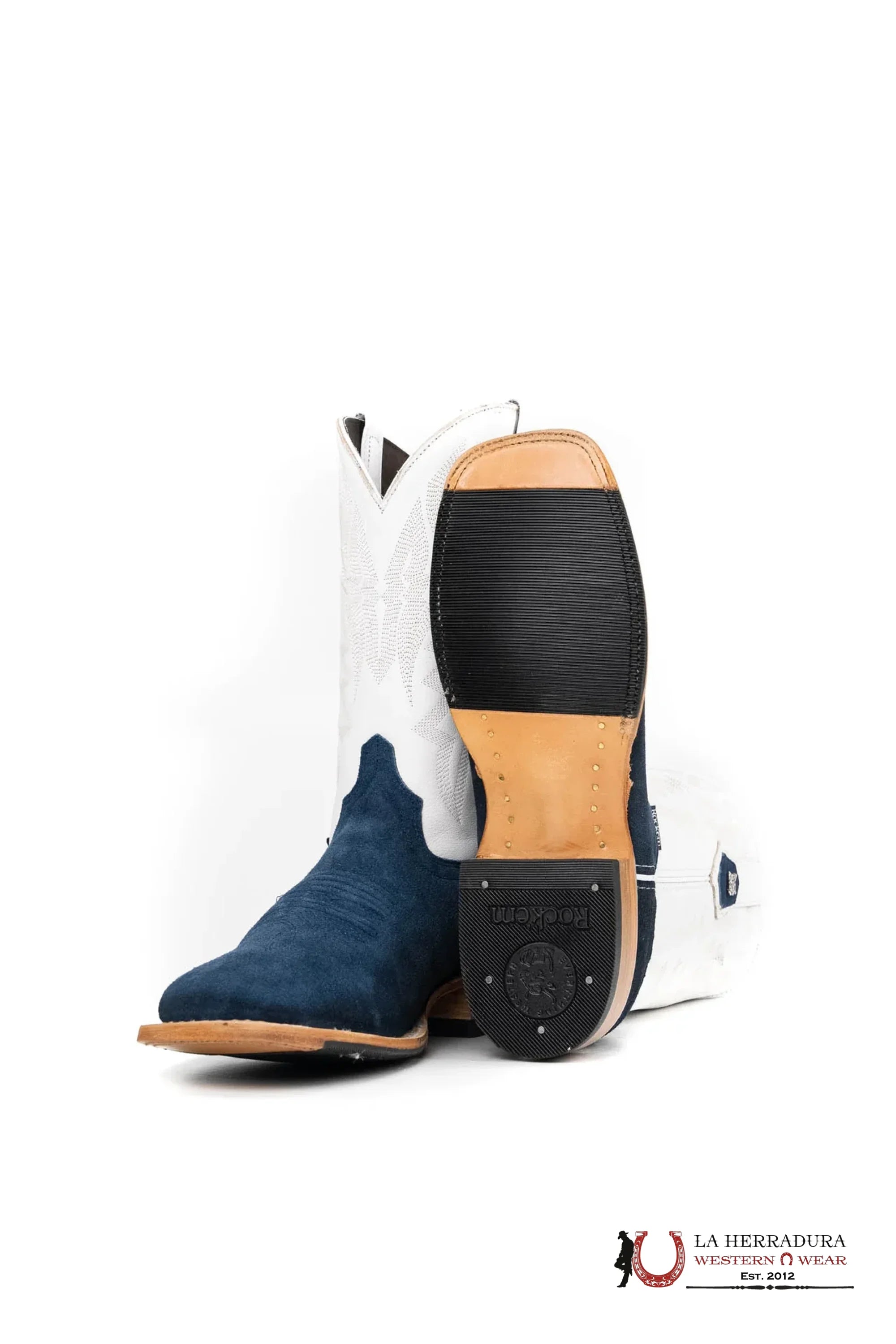 ROCKEM EST. ALPEZ BLUE SWADE SQ. TOE BOOT BOTAS HOMBRES