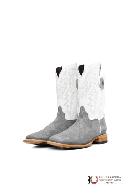 BOTA CON PUNTA CUADRADA DE ANTE GRIS ALPEZ ESTILO ROCKEM
