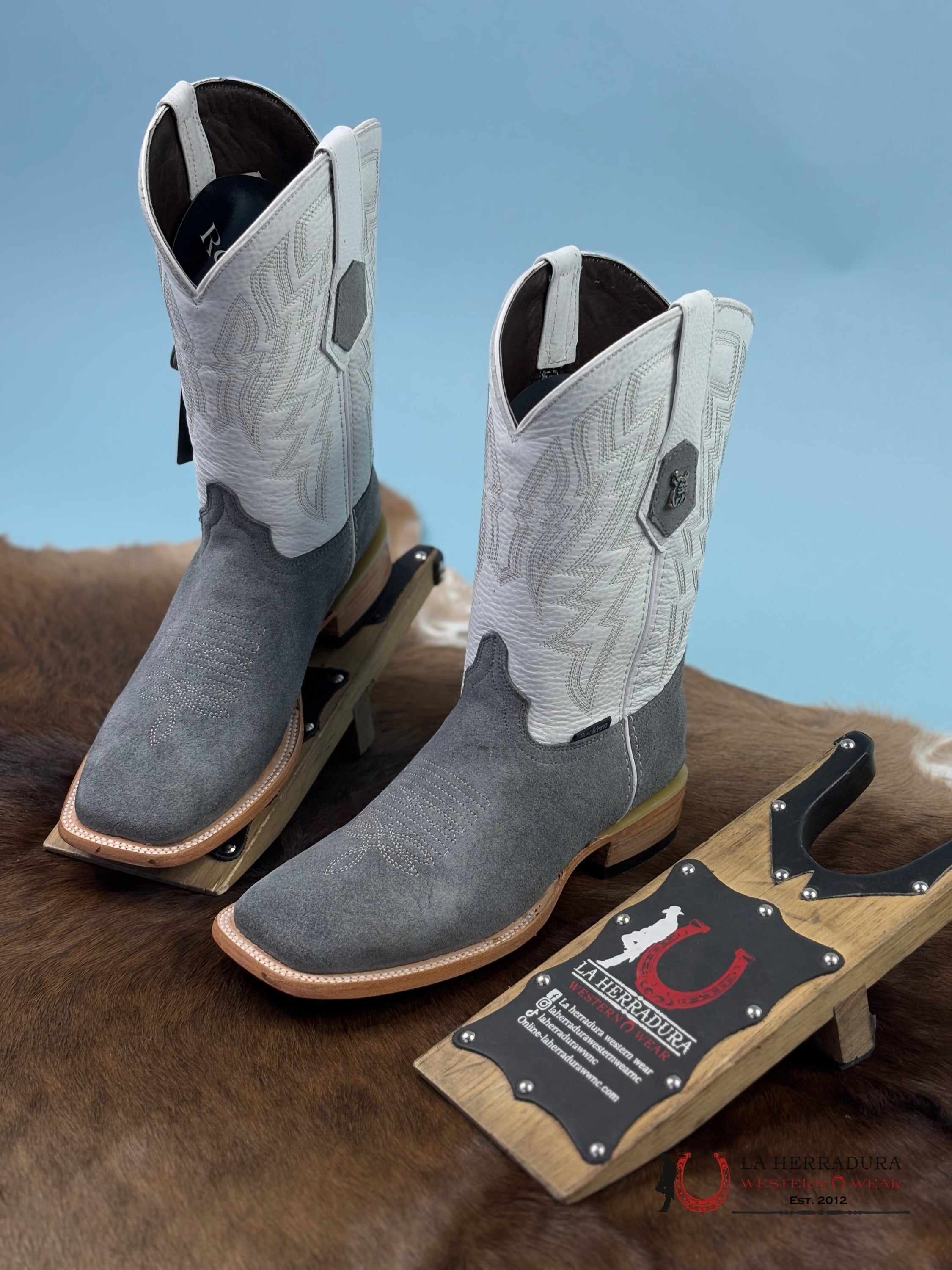Men’s Rock’em Alpez Gamuza Gris Rata Botas Hombres