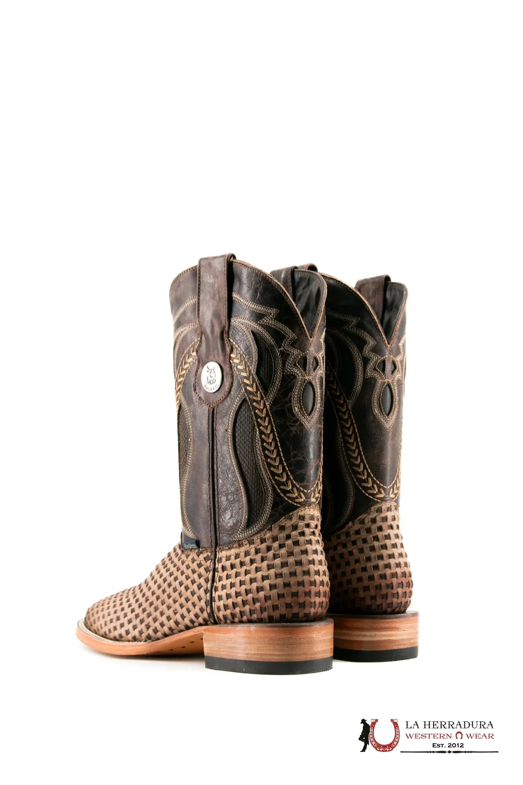 ROCKEM EST. FRANCIA CRAZY TOBACCO/CHOCO SQ. TOE BOOT BOTAS HOMBRES