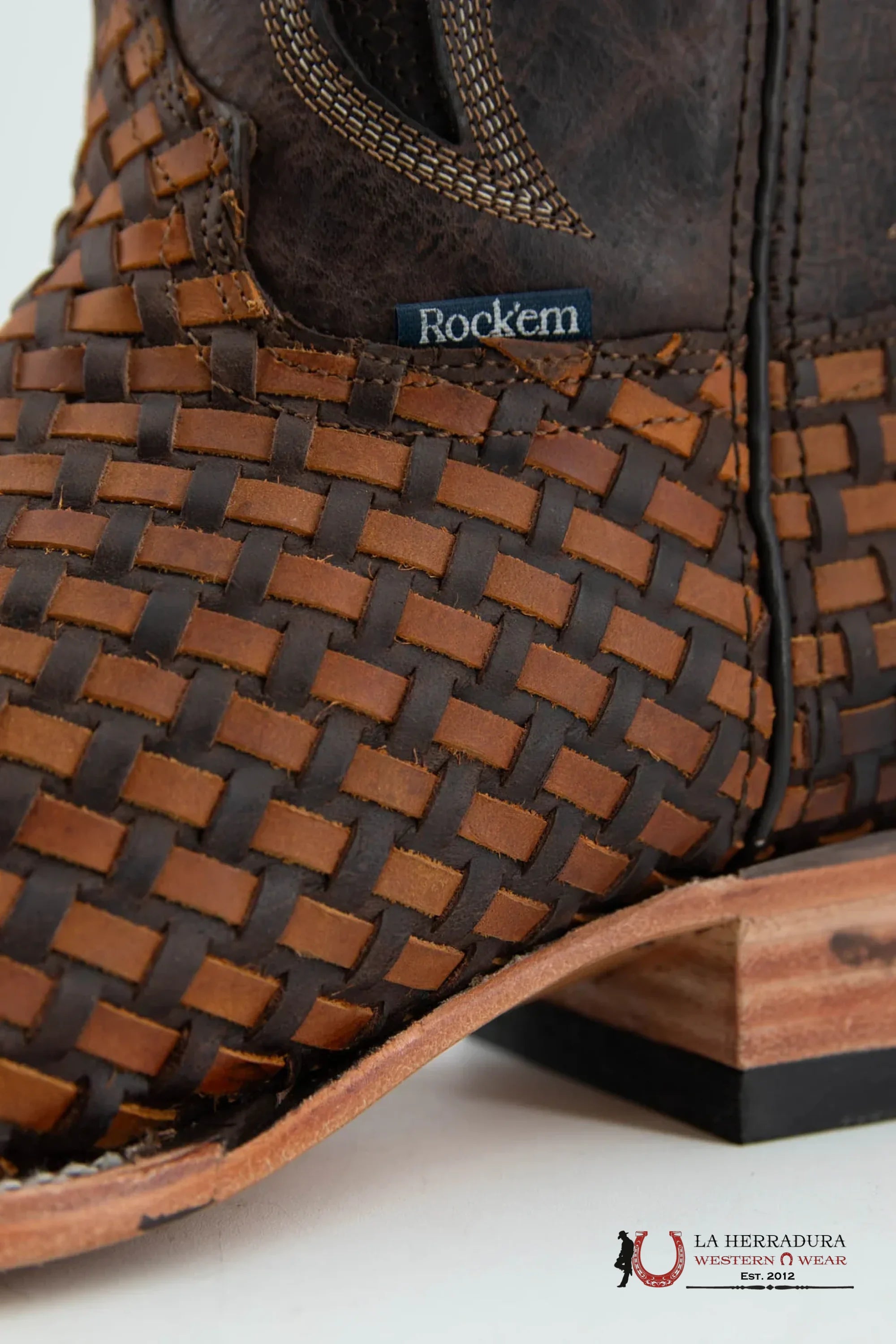 ROCKEM EST. HUNGRIA CRAZY CHOCO/TAN SQ. TOE BOOT BOTAS HOMBRES