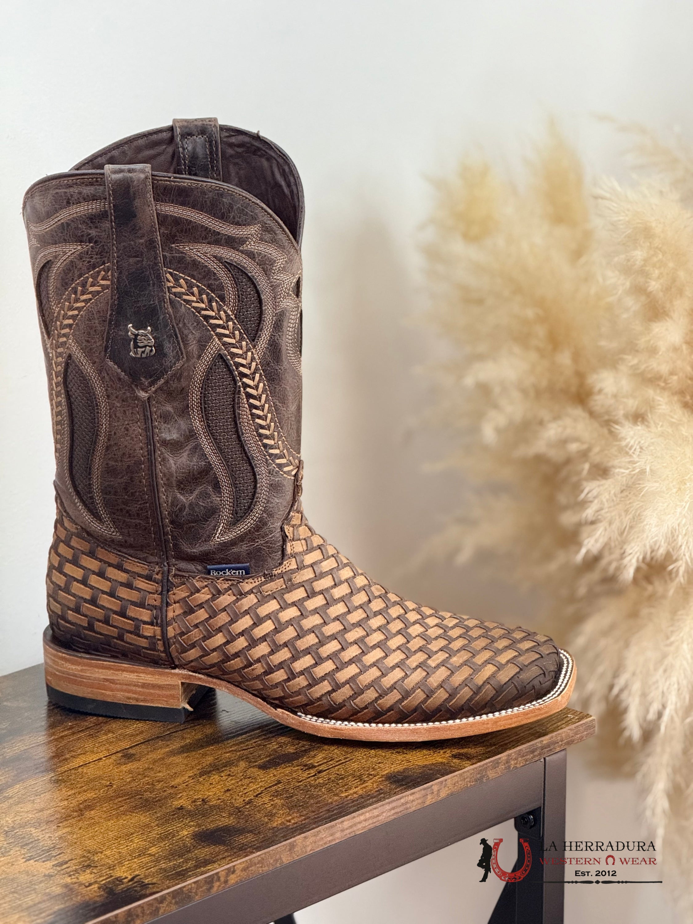 ROCKEM EST. HUNGRIA CRAZY CHOCO/TAN SQ. TOE BOOT BOTAS HOMBRES