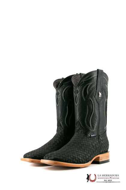 BOTA ROCKEM EST. SERBIA NEGRA/NEGRA LOCA CON PUNTA CUADRADA