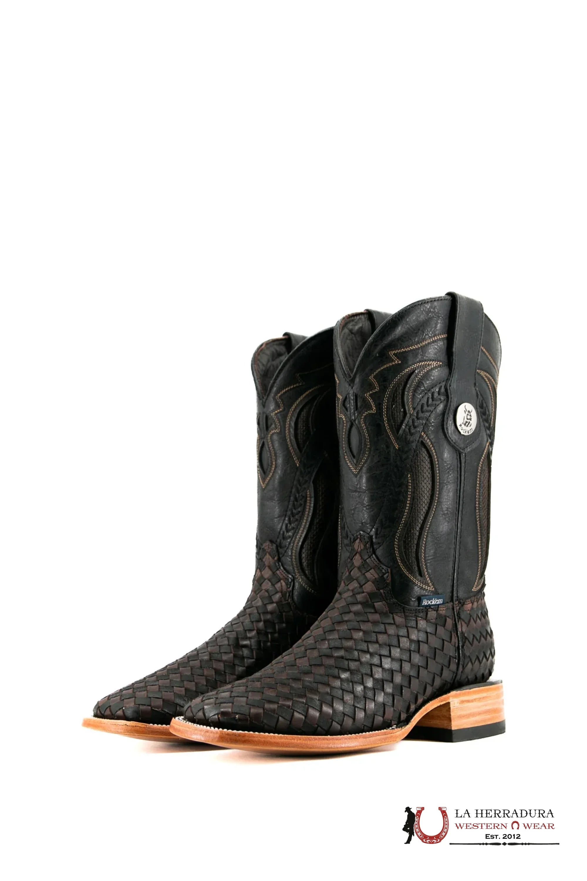 ROCKEM EST. SERBIA CRAZY CHOCO/BLACK SQ. TOE BOOT BOTAS HOMBRES