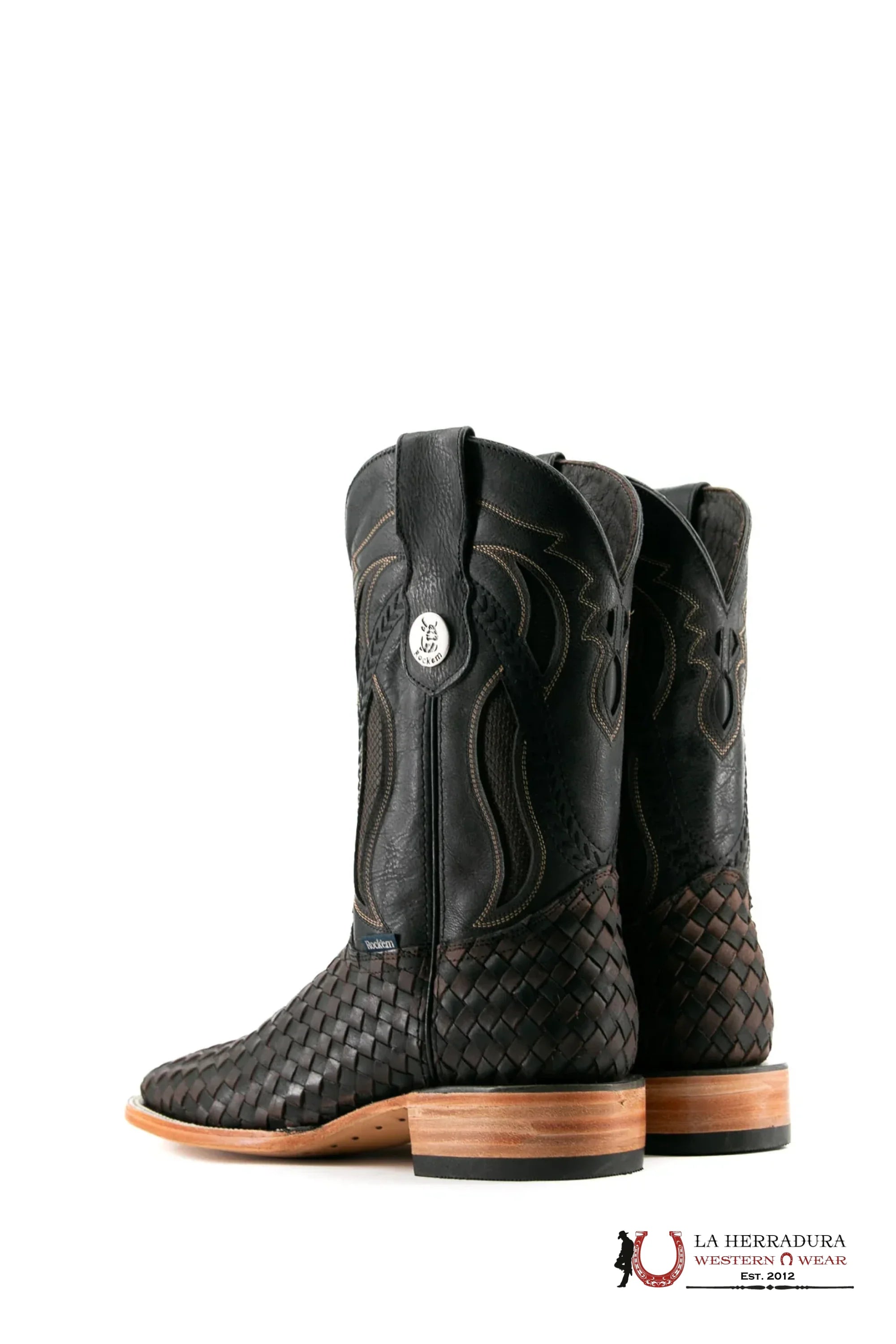 ROCKEM EST. SERBIA CRAZY CHOCO/BLACK SQ. TOE BOOT BOTAS HOMBRES