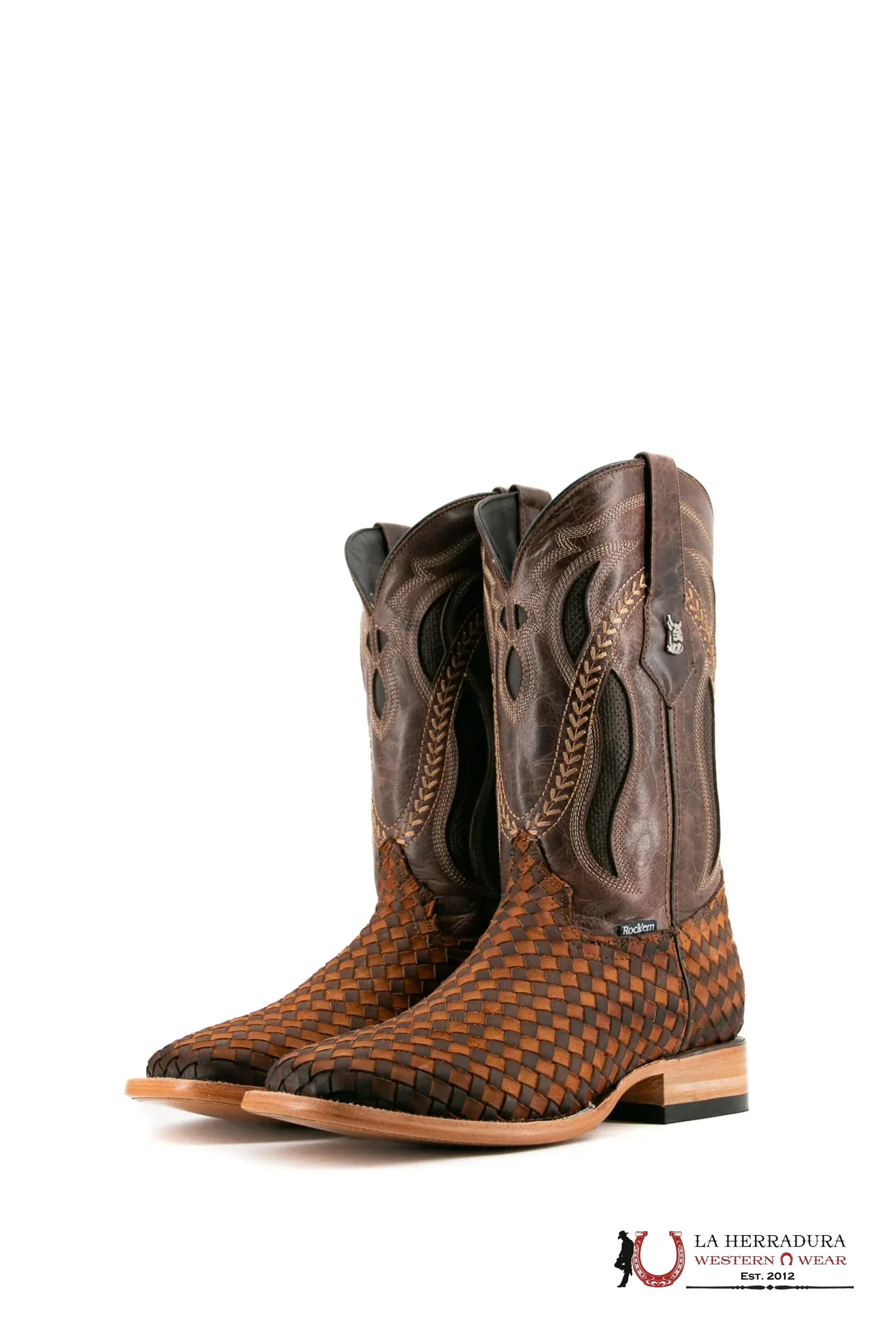 ROCKEM EST. SERBIA CRAZY CHOCO/TAN SQ. TOE BOOT BOTAS HOMBRES