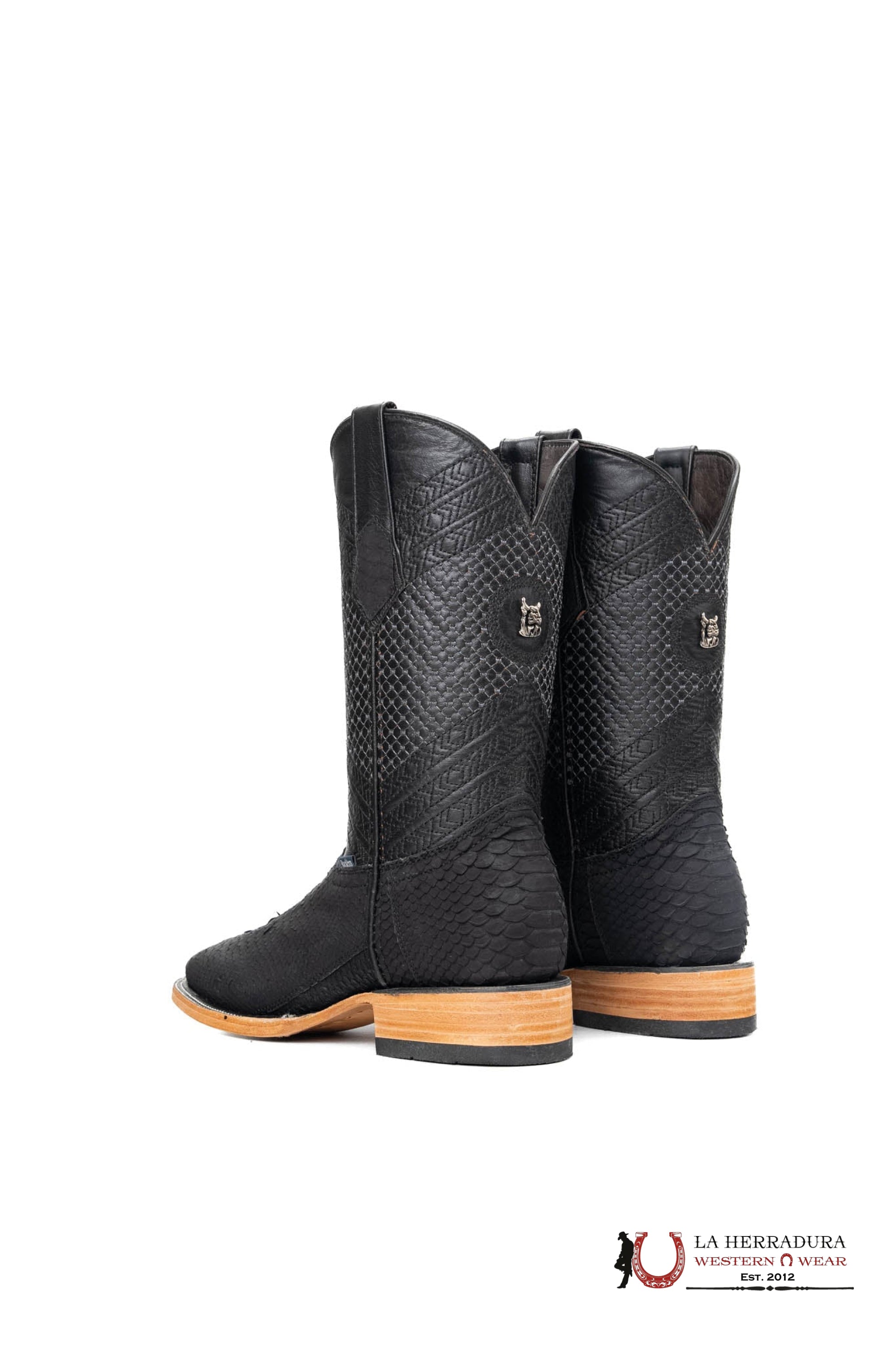 ROCKEM EXOTIC PITON NEGRO MATE SQUARE TOE NEW DESING 501N2 BOTAS HOMBRES