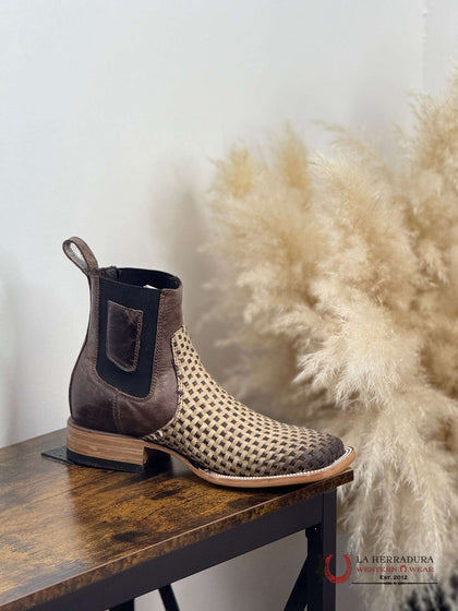 BOTA CORTA ROCK'EM FRANCIA CRAZY TOBACCO/CHOCO PUNTA CUADRADA