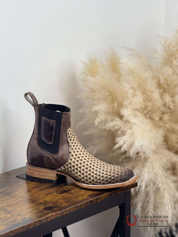 BOTA CORTA ROCK'EM FRANCIA CRAZY TOBACCO/CHOCO PUNTA CUADRADA