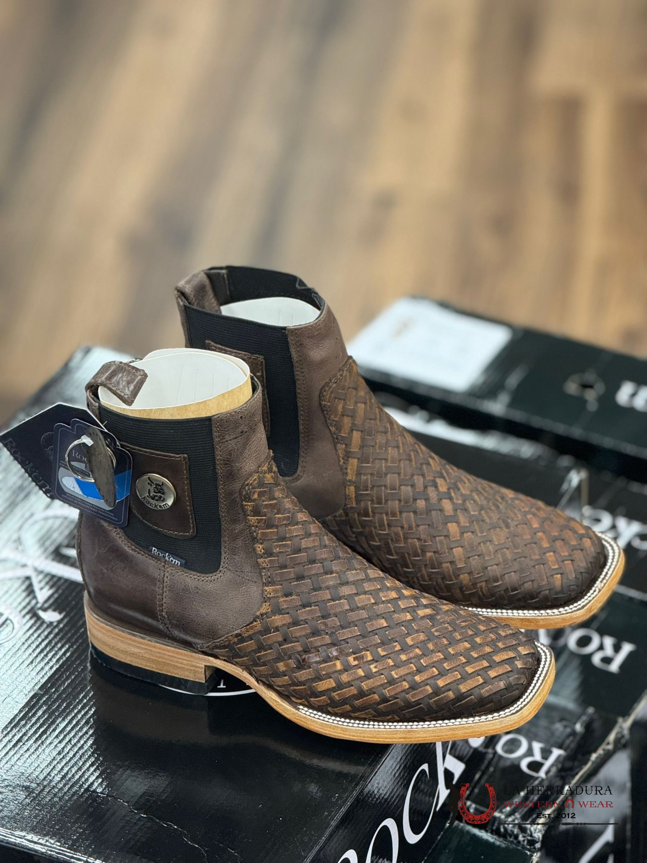 Rock’em Est Short Boot Hungria Crazy Choco Ebano Honey Botas Hombres