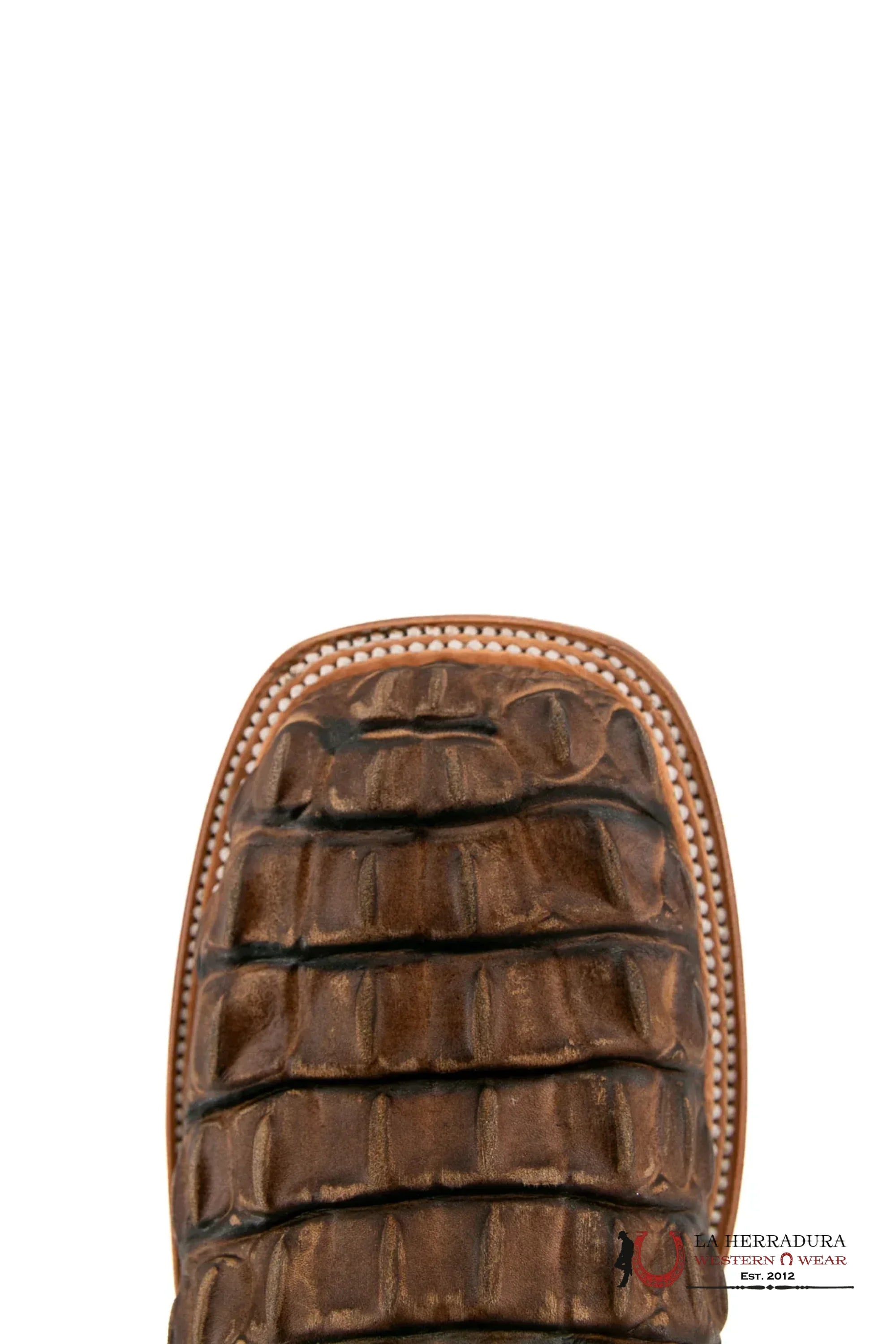 ROCKEM IMIT. LOMO GRANDE RUSTIC BROWN SQ. TOE BOOT BOTAS HOMBRES