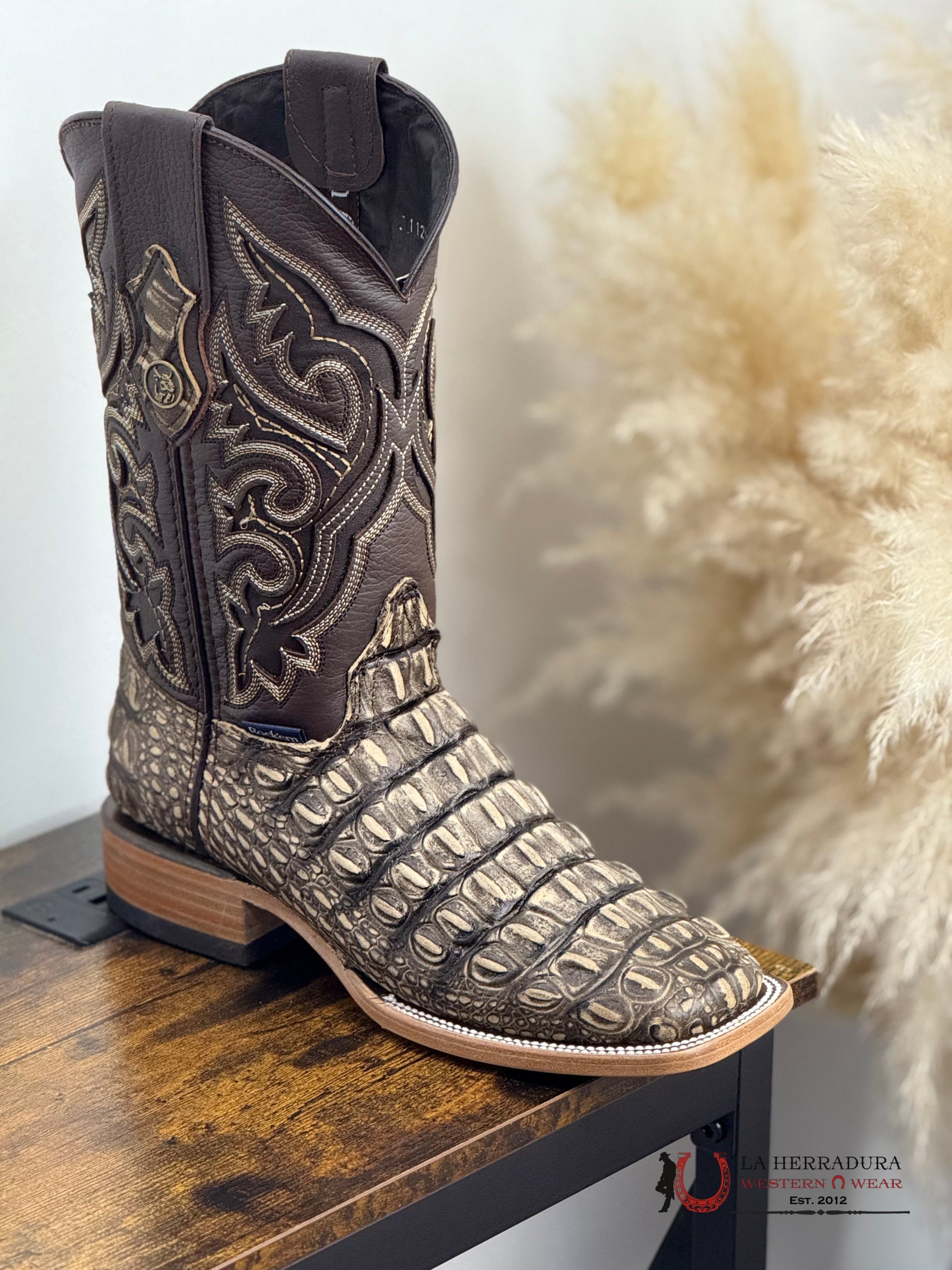 ROCKEM IMIT. LOMO GRANDE RUSTIC HONEY SQ. TOE BOOT BOTAS HOMBRES