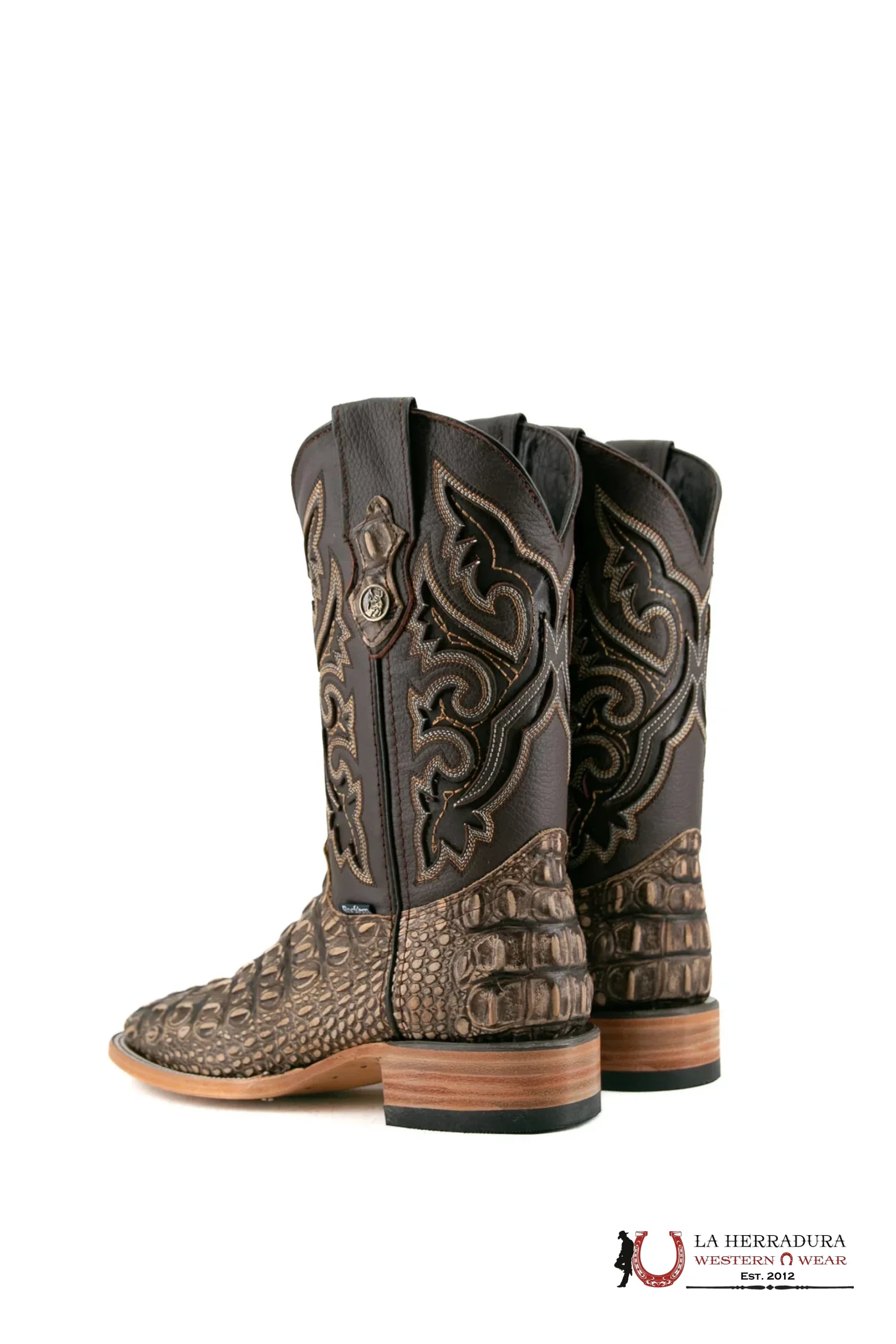 ROCKEM IMIT. LOMO GRANDE RUSTIC HONEY SQ. TOE BOOT BOTAS HOMBRES