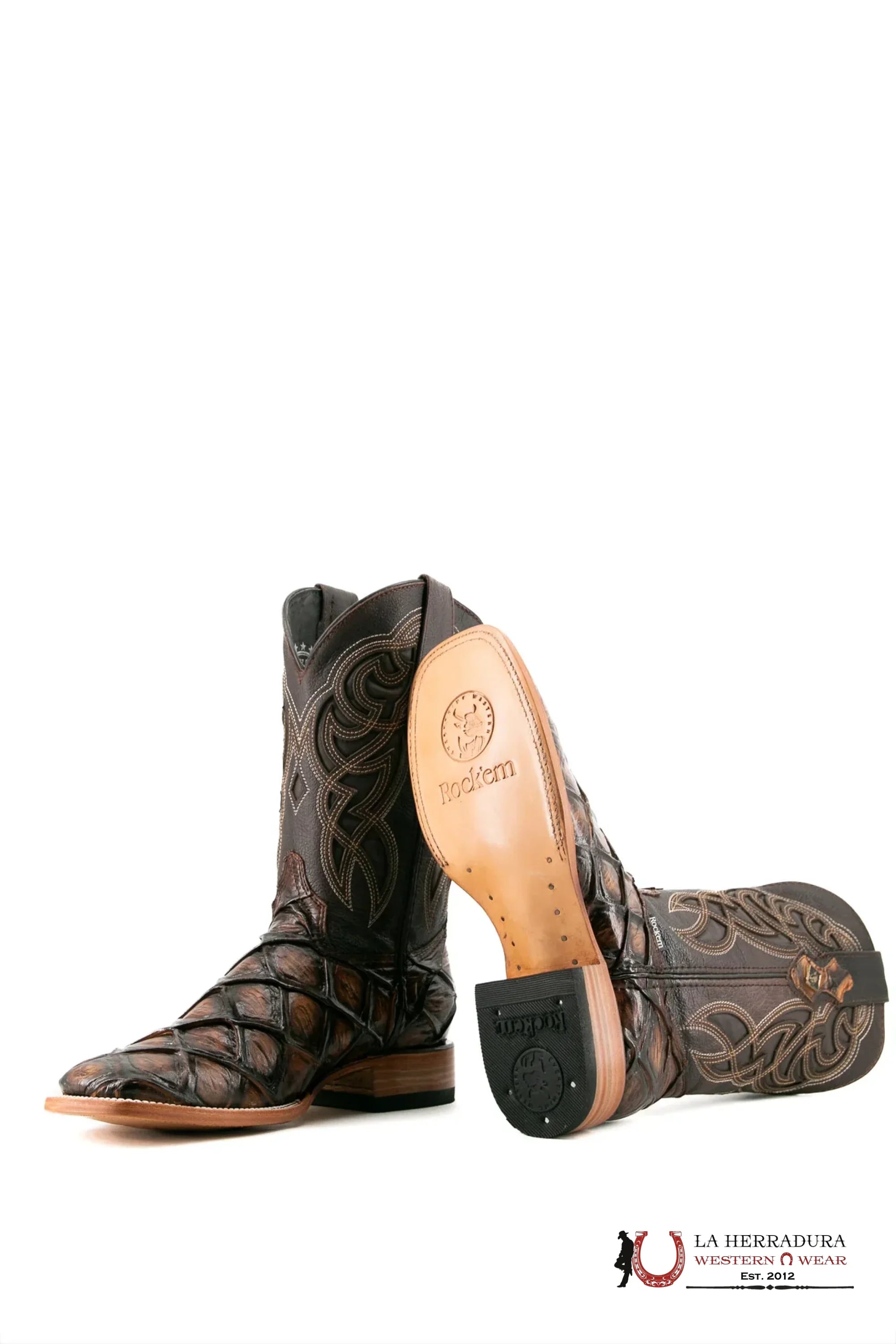 ROCKEM IMIT MAR Y TIERRA SHEDRON FISH SQ. TOE BOOT BOTAS HOMBRES