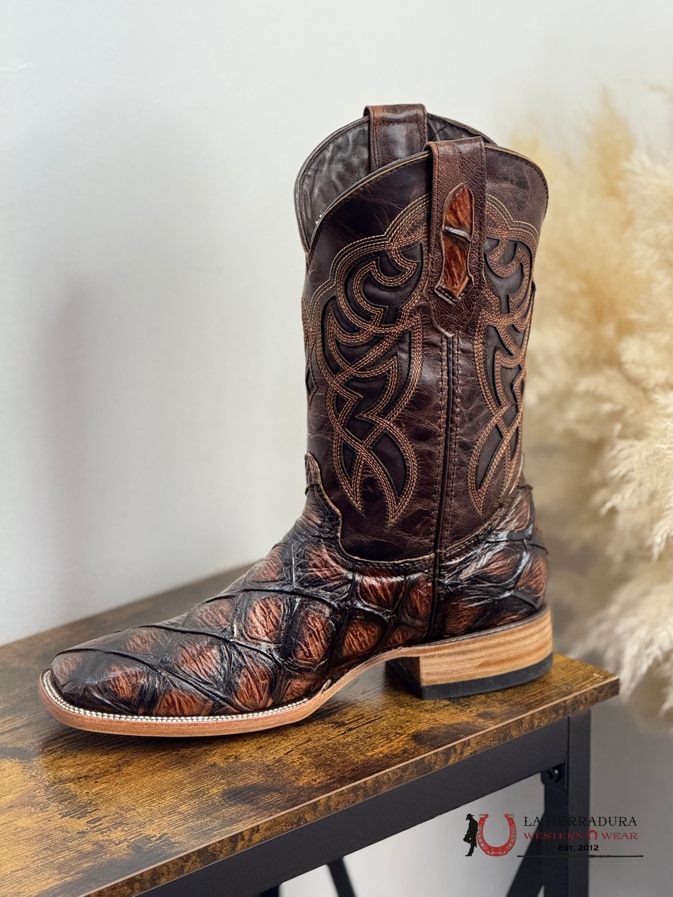 ROCKEM IMIT MAR Y TIERRA SHEDRON FISH SQ. TOE BOOT BOTAS HOMBRES