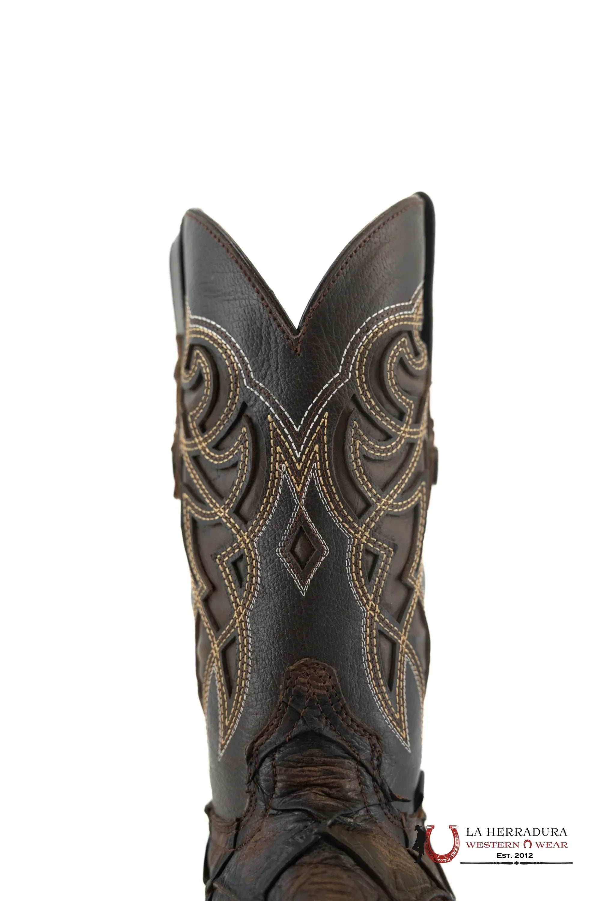 Mens Imit Pez Pirarucu Mar Y Tierra Cafe Rustico Boot Botas Hombres