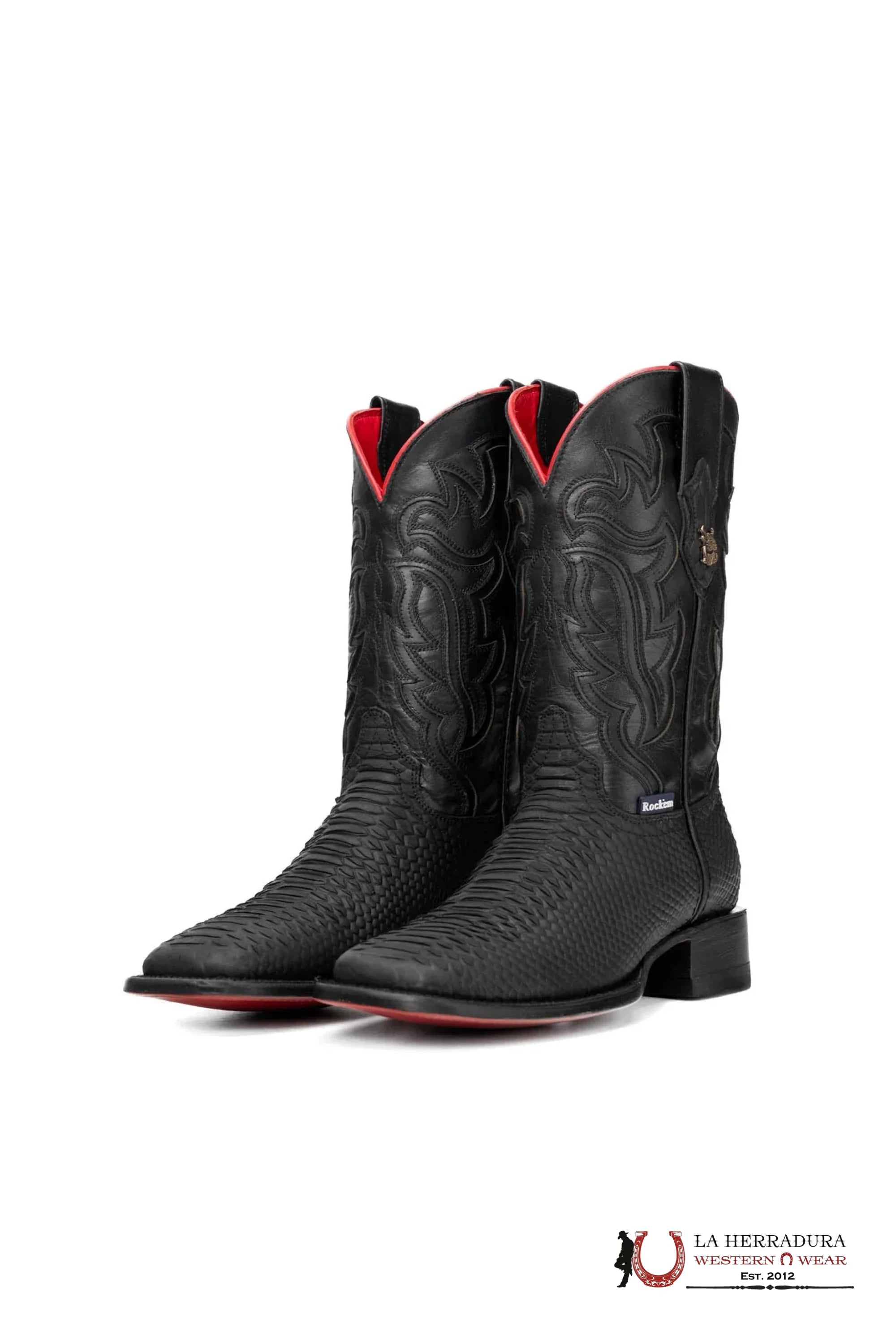 MENS PYTHON BABY NEGRO RED BOTTOM MATTE BOOT BOTAS HOMBRES