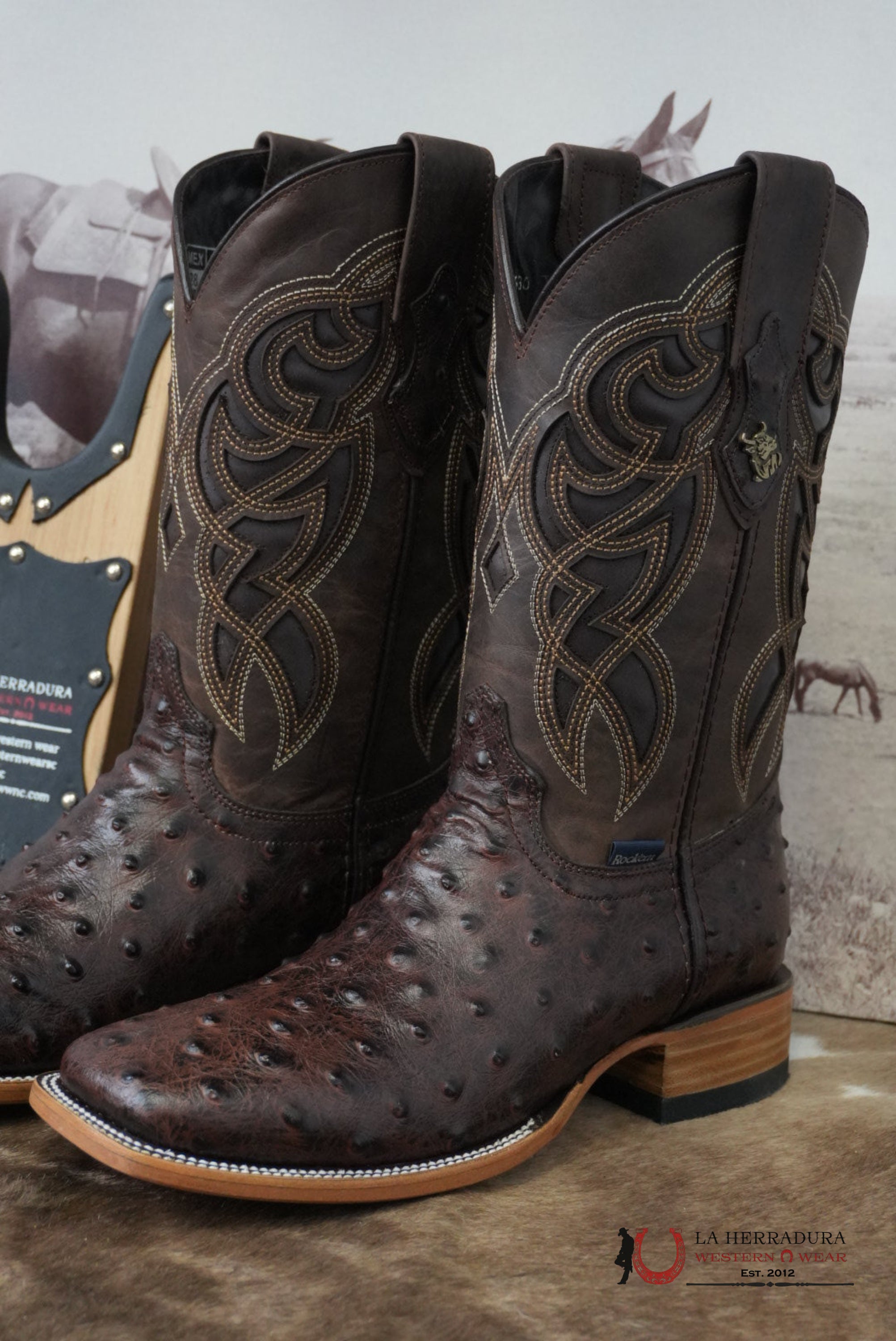 Rock’em Imit. Avestruz Ranche Cafe BOTAS HOMBRES