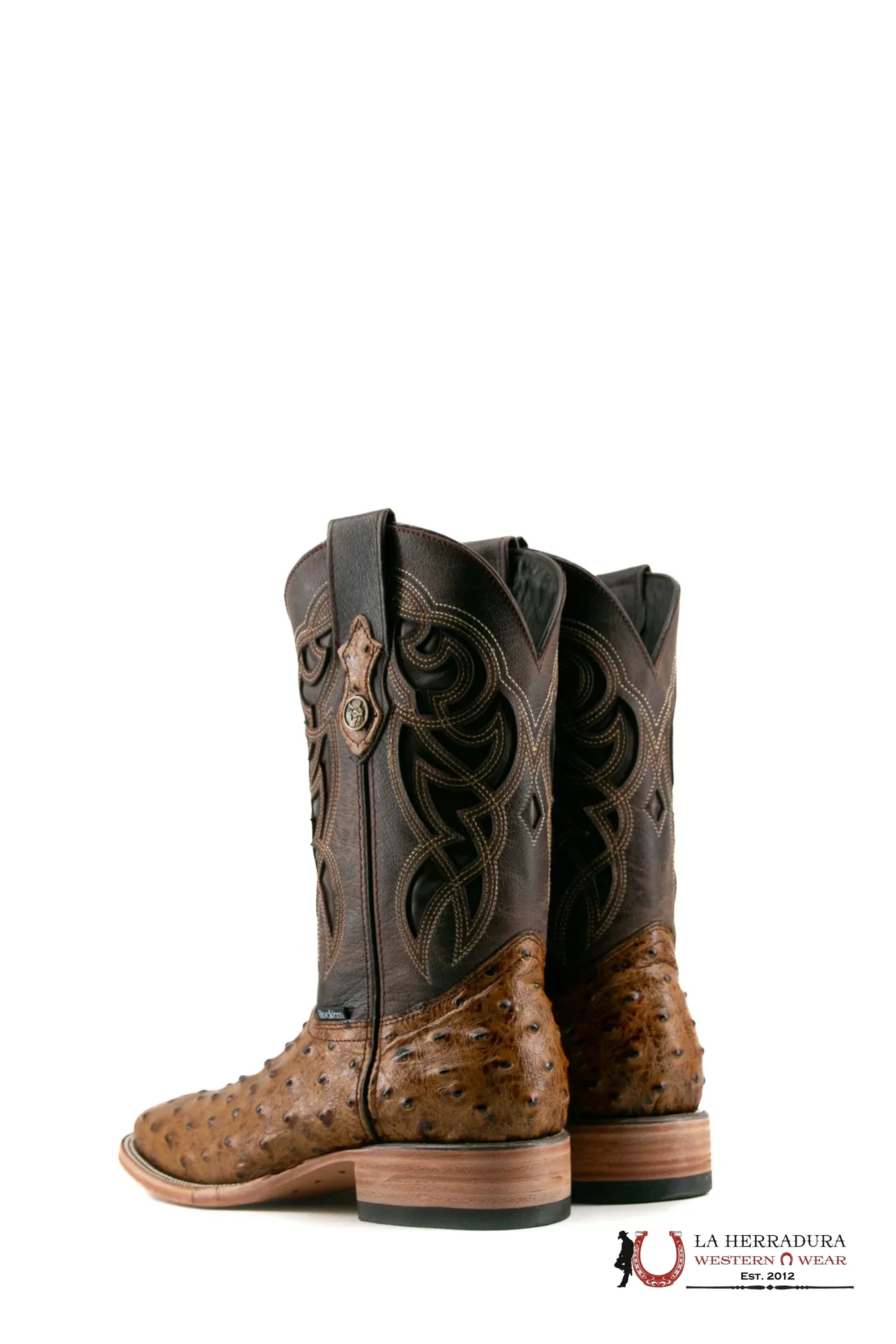 ROCKEM IMIT RANCH HONEY OSTRICH SQ. TOE BOOT BOTAS HOMBRES