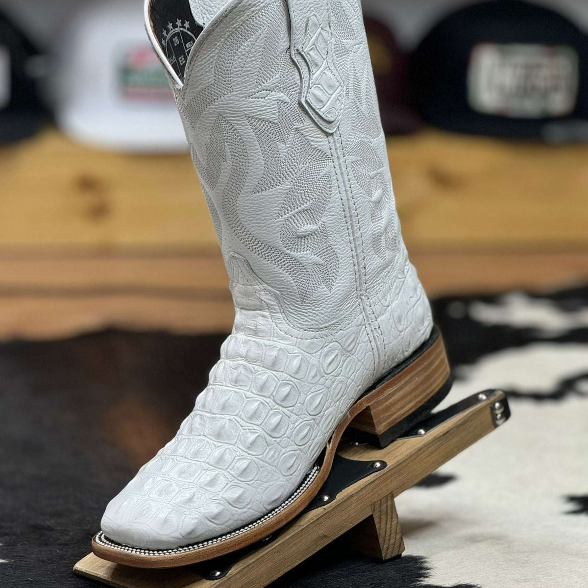 LIBERTYZENO Mens White Croco  Boots Lucky Men main image 2