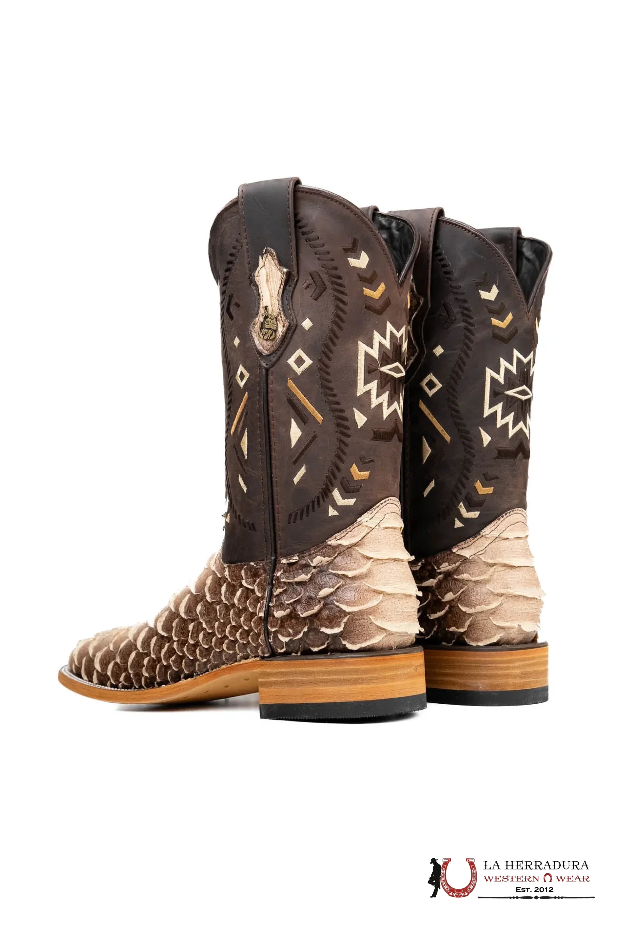ROCKEM MEGA PYTHON CAFE SOMBREADO SQ. TOE BOOT BOTAS HOMBRES