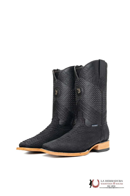 BOTA ROCKEM HOMBRE TODO NEGRO PITÓN EXT. NEGRO MATE