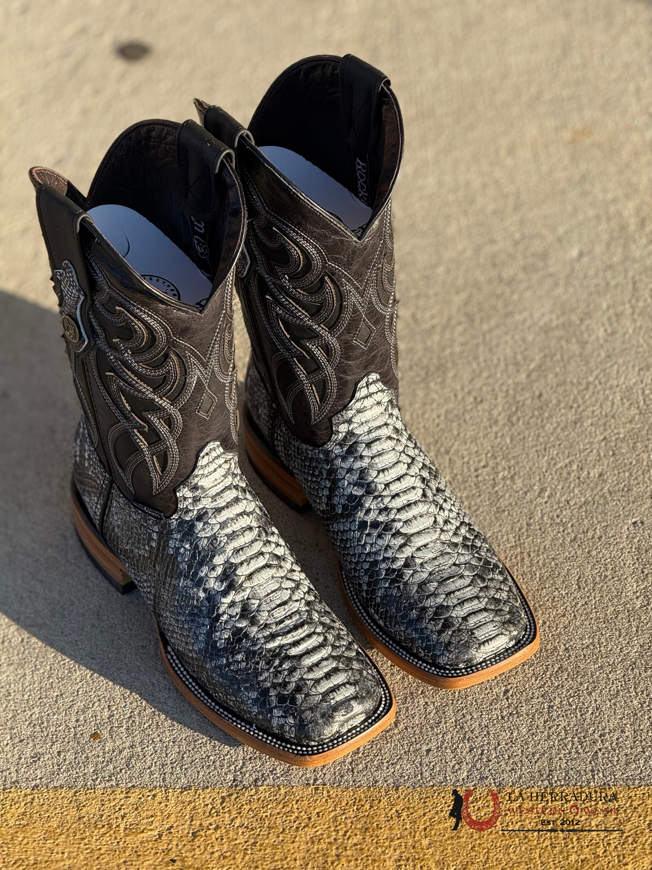 Mens Piton Ostion Eclipse Boot Square Toe Botas Hombres