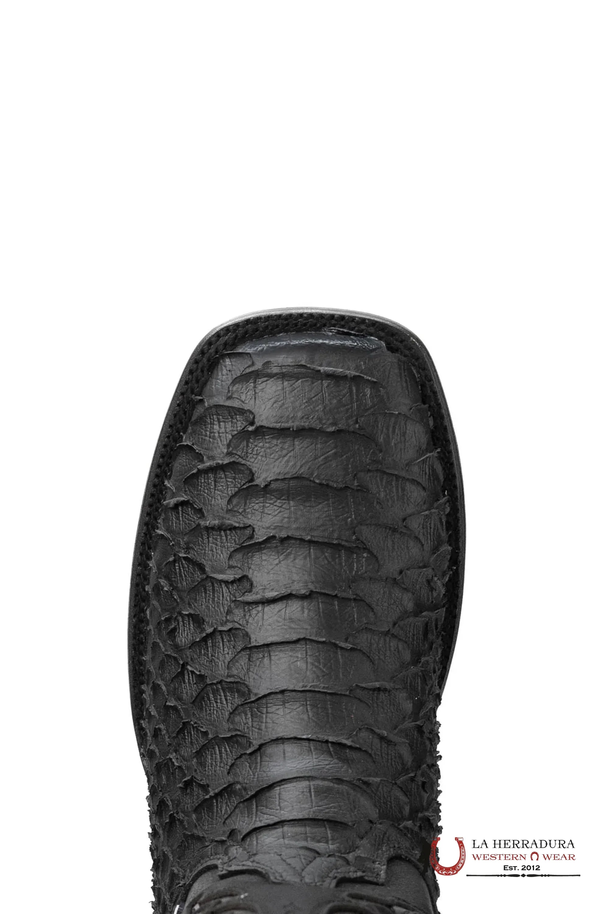 ROCKEM EST. PYTHON MEGA BLACK MATTE RED BOTTOM SQ. TOE BOOT BOTAS HOMBRES