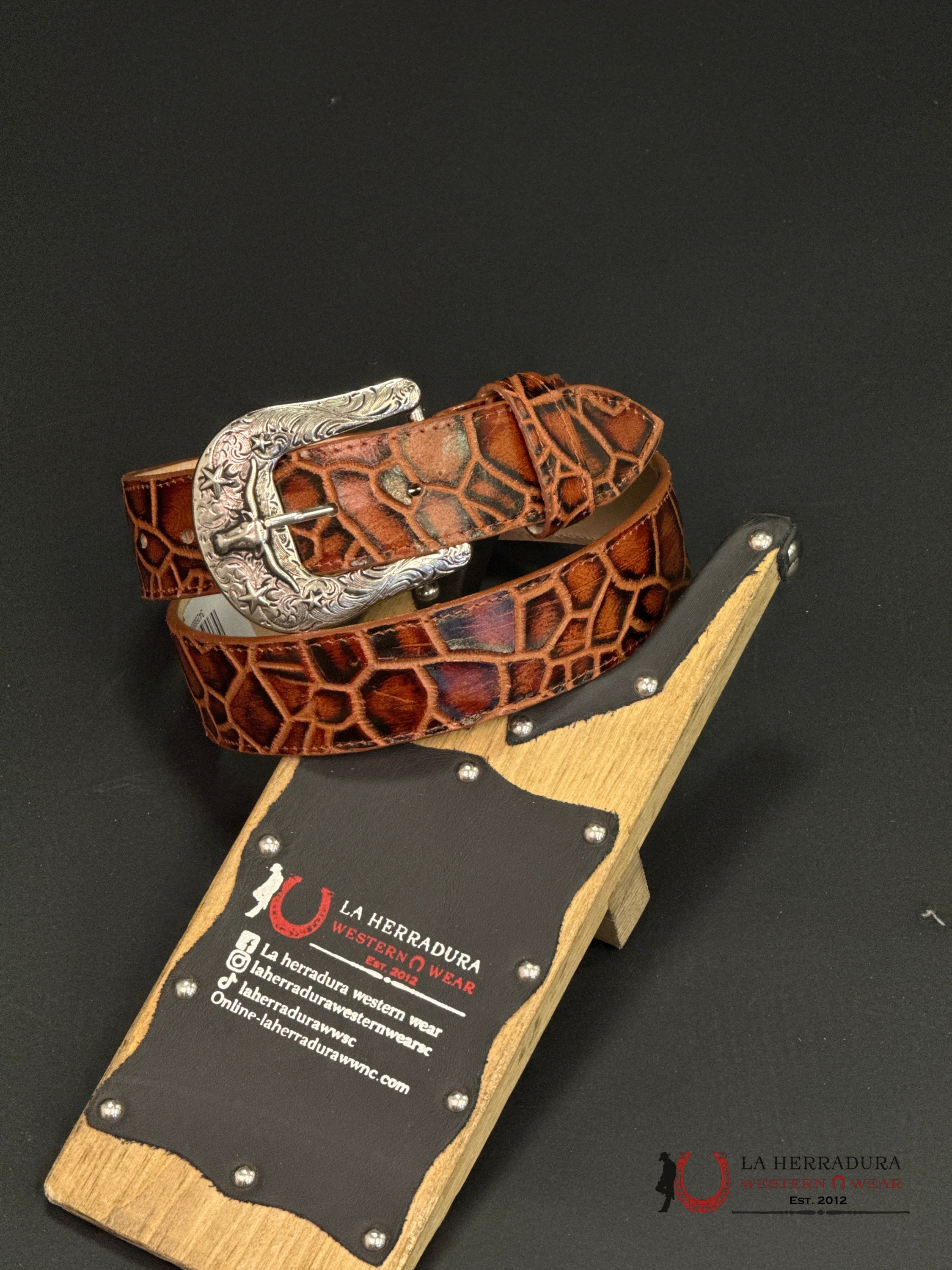 ROCKEM RUSTIC TURTLE BACK MEN BELT CINTURONES HOMBRES