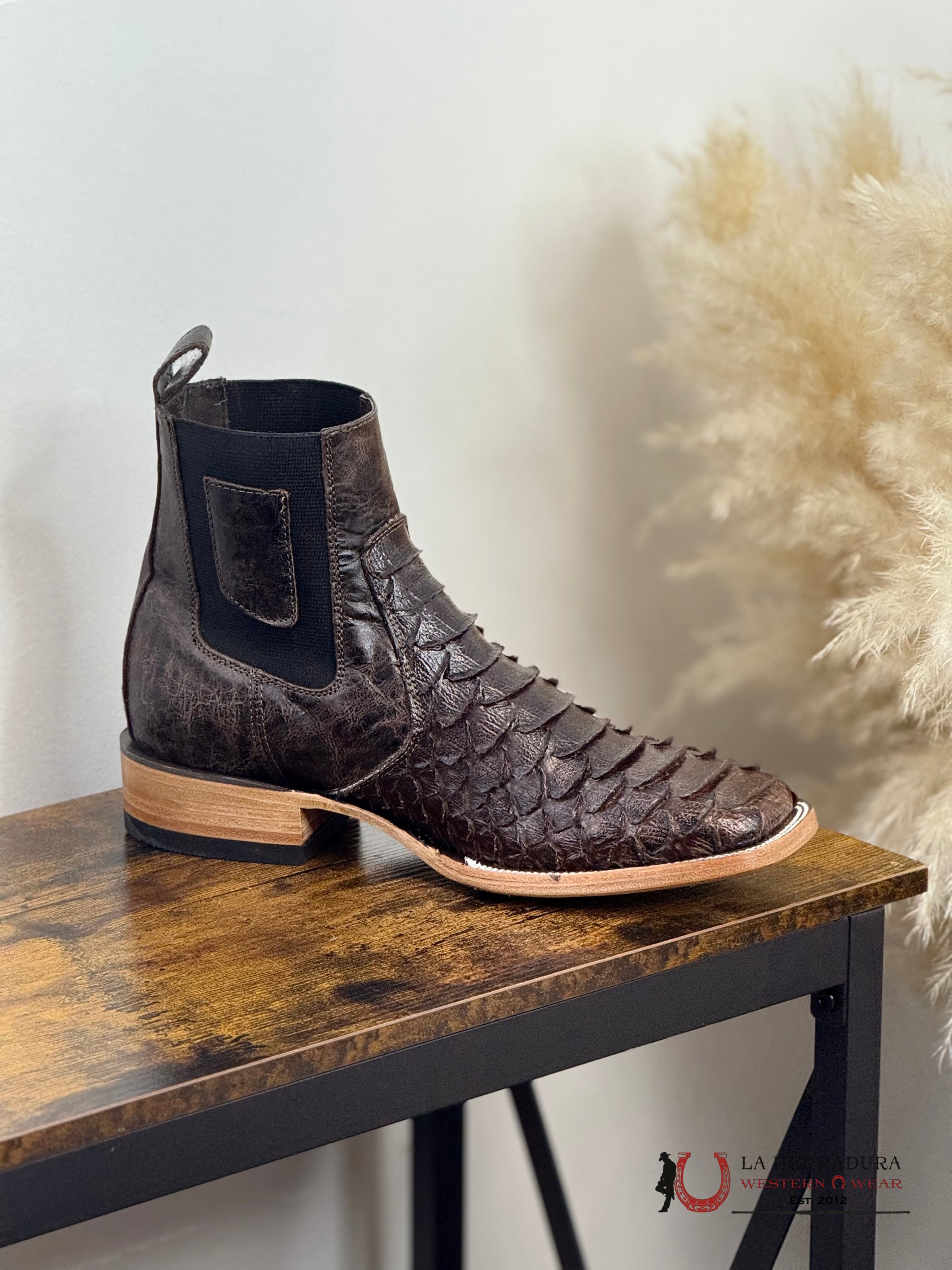 ROCK’EM SHORT BOOT PYTHON MEGA CLON CAFE BRILLOSO SQ. TOE BOTAS HOMBRES