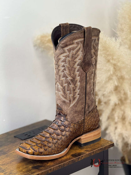 ROCKEM YOUTH IMIT. PYTHON HONEY FADE SQ. TOE