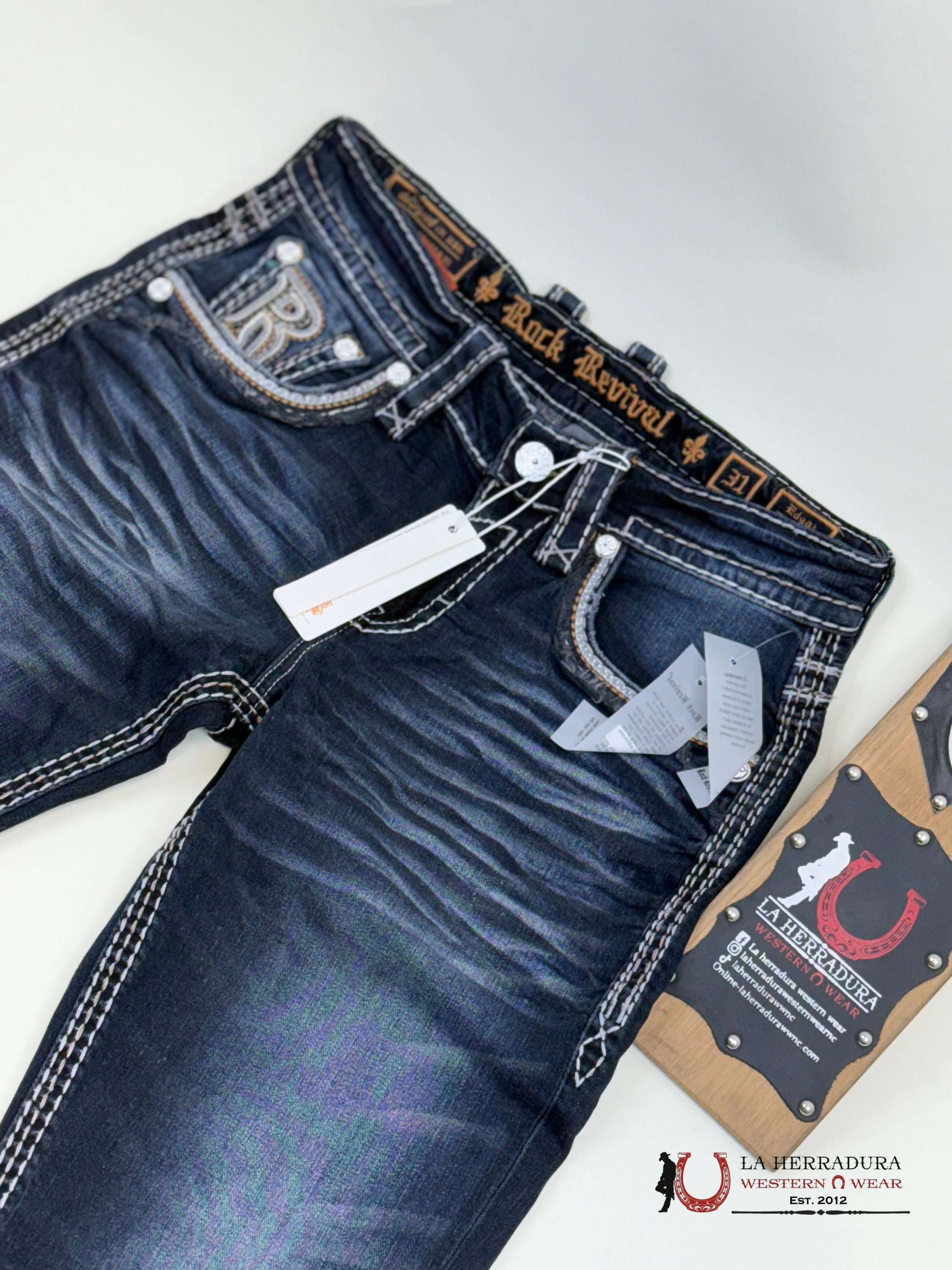 Rockrevival Edgar Straight Jeans Ropa Hombres