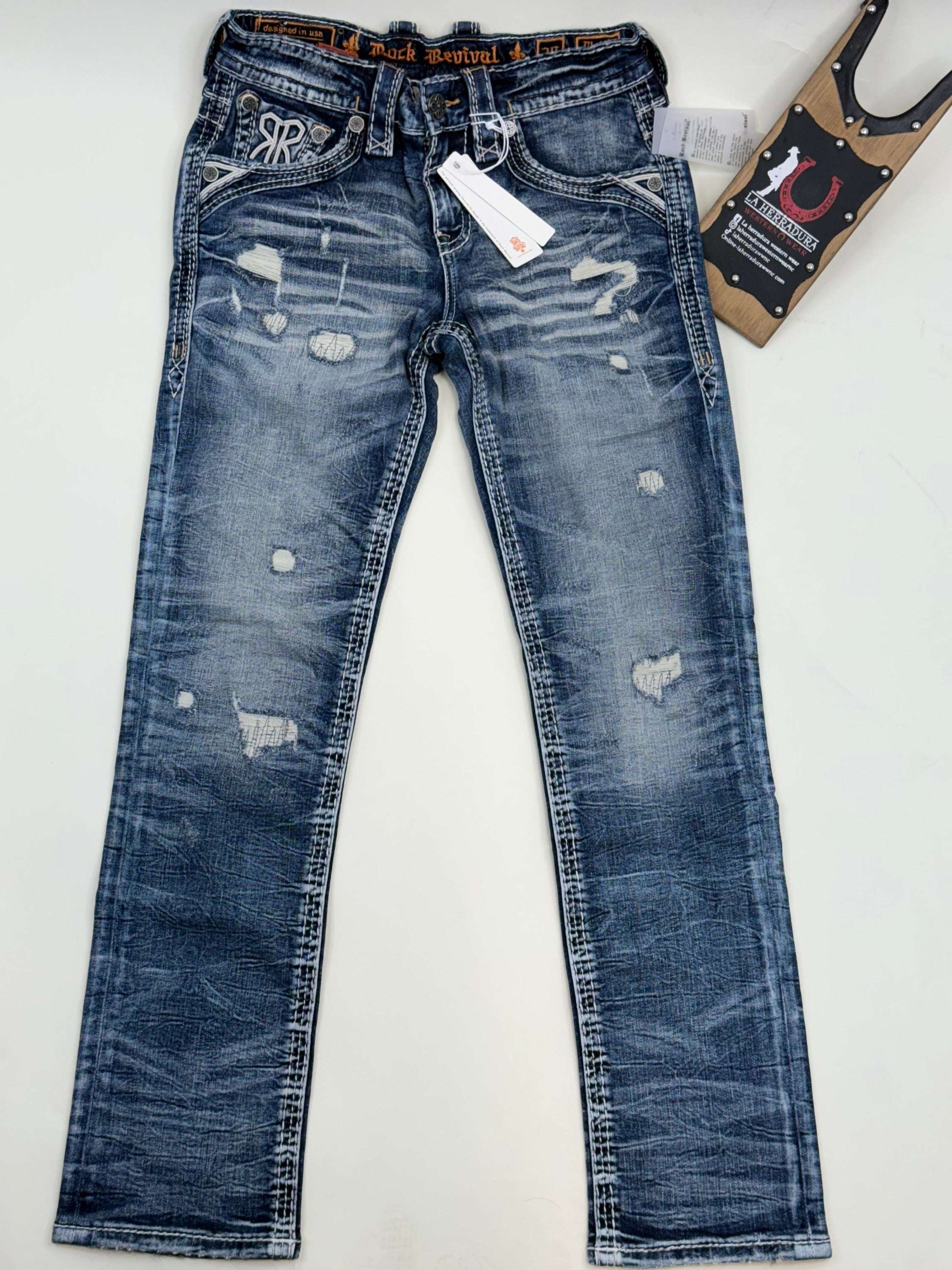Rockrevival Mattie Straight Jeans Ropa Hombres