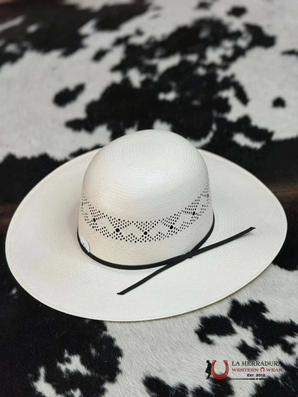 RODEO KING 07 OPEN CROWN STRAW HAT PRIME TIME 25X