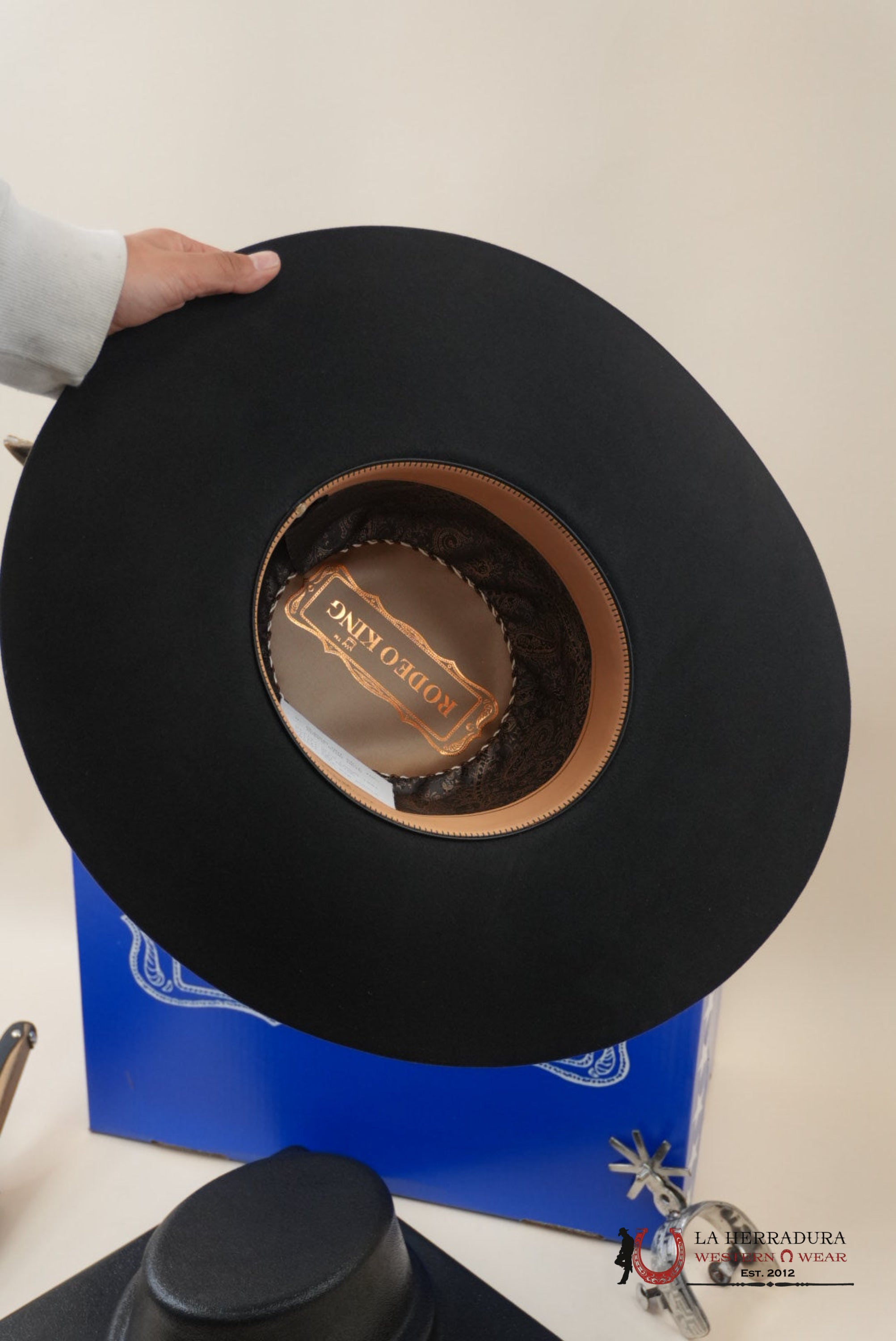 Rodeo King 100x Gun Metal Open Crown TEJANA