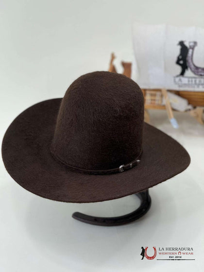 RODEO KING 10x GRIZZLY COPA 7 PULGADAS CHOCOLATE OPEN CROWN FELT CROWN