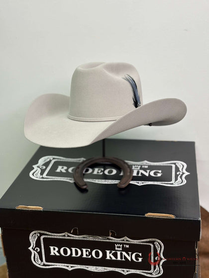 SOMBRERO COWBOY RODEO KING 10X PLATA VIENTRE ESTILO GRIZZLY MALBORO