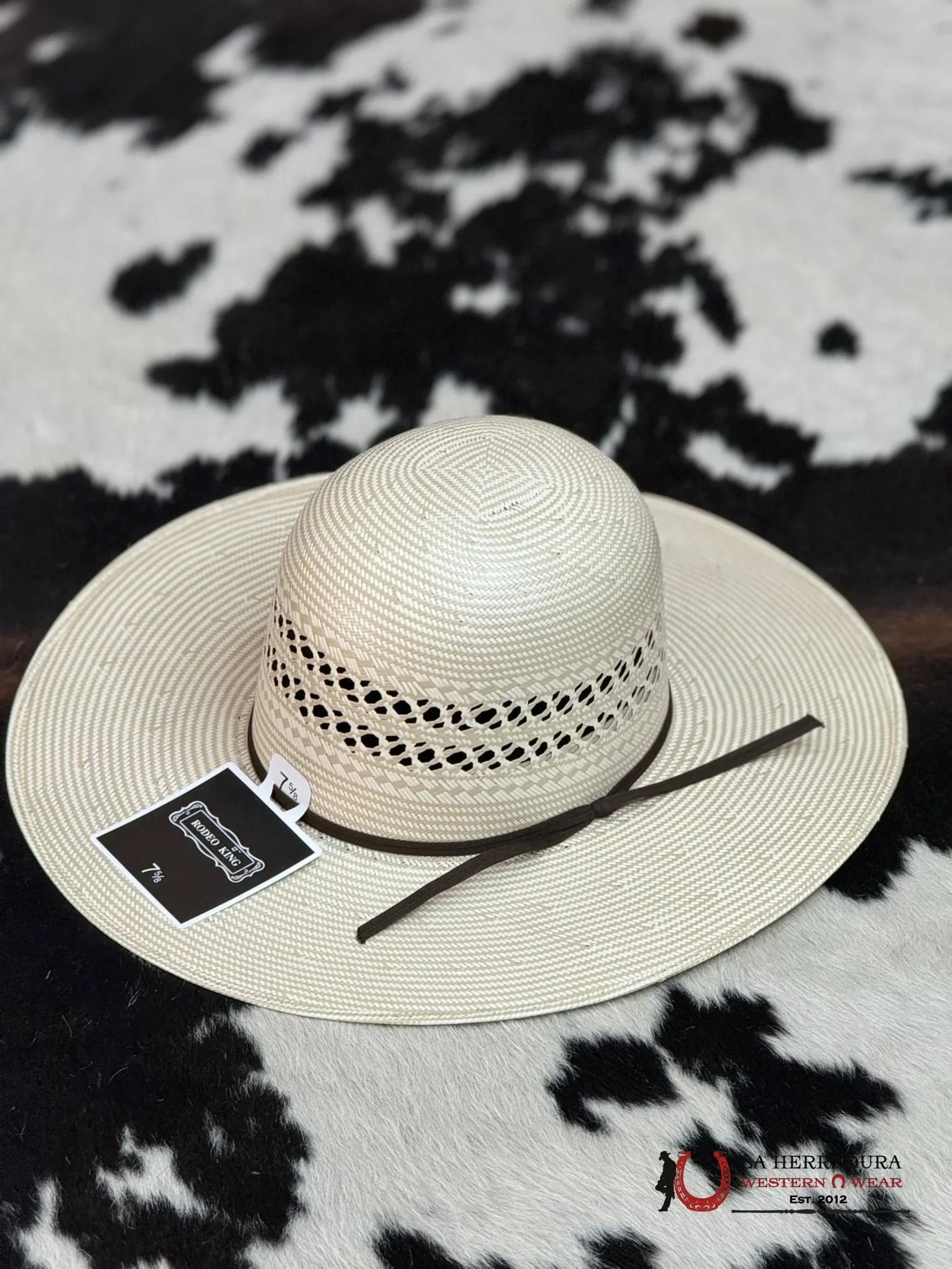 RODEO KING #32 OPEN CROWN STRAW HAT PRIME 25X... TEJANA