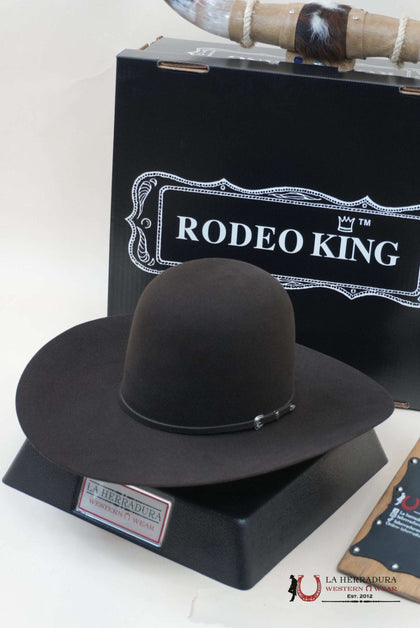 Rodeo King 7x Cowboy Hat Chocolate Open Crown