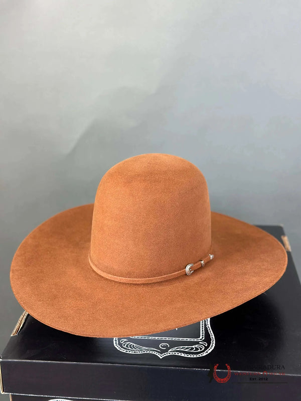 SOMBRERO COWBOY RODEO KING 10X TAN ESTILO VIENTRE MINNICK