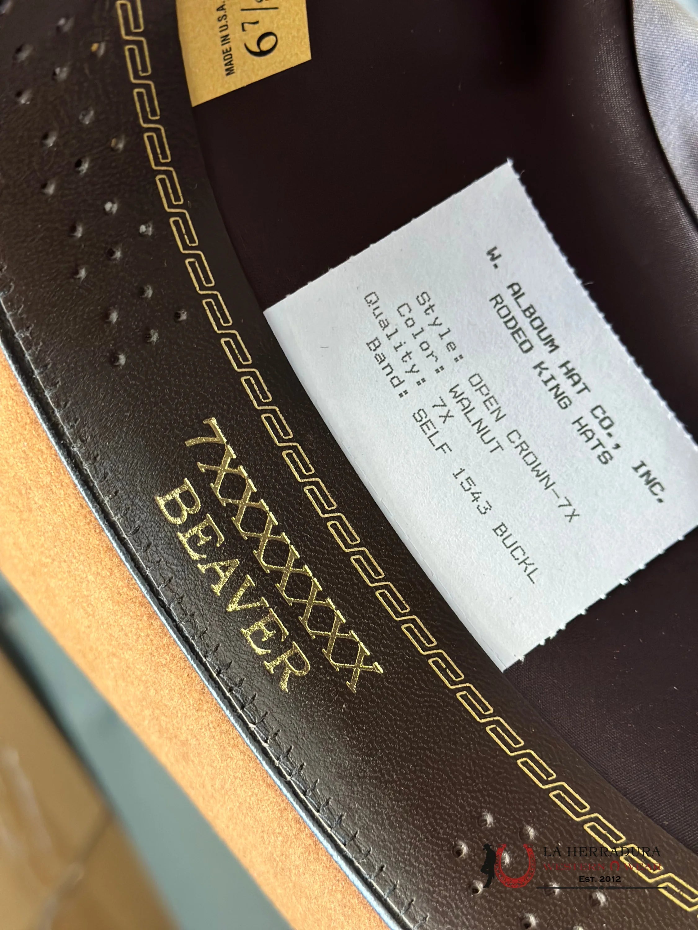 Rodeo King 7X Walnut Open Crown Tejana