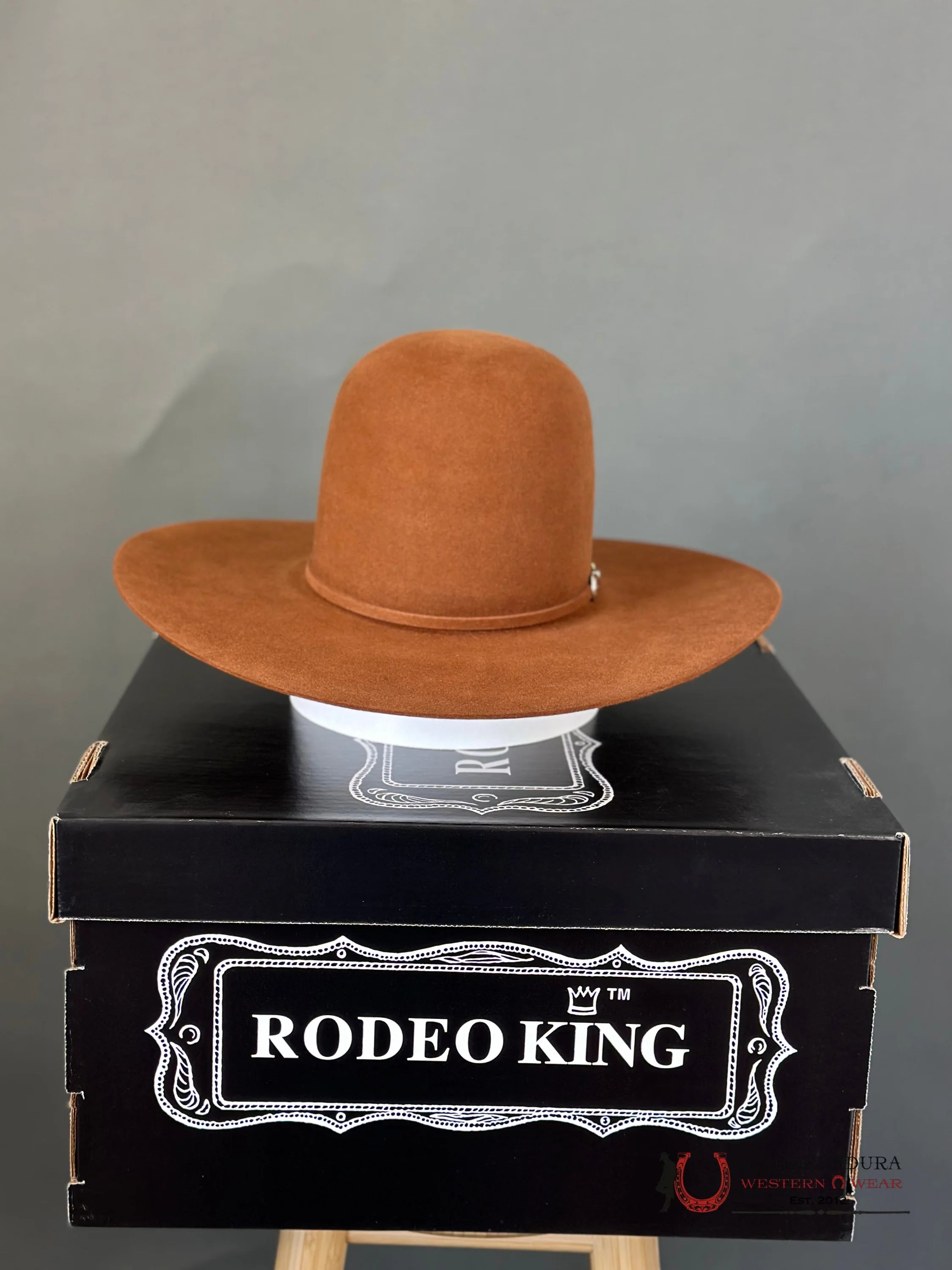 Rodeo King 7X Walnut Open Crown Tejana