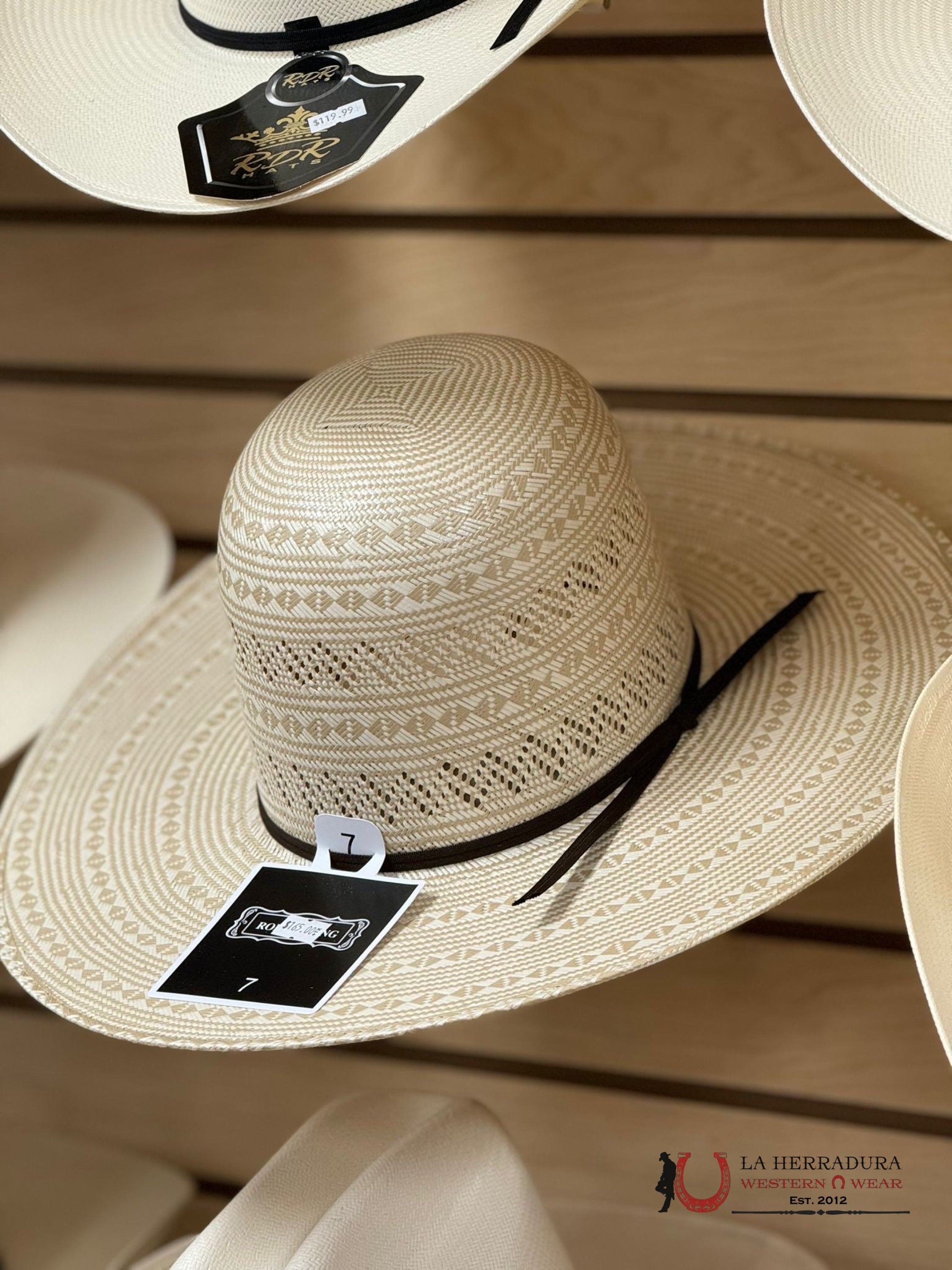 Rodeo King Open Crown Straw Hat Prime Time 25X Tejana